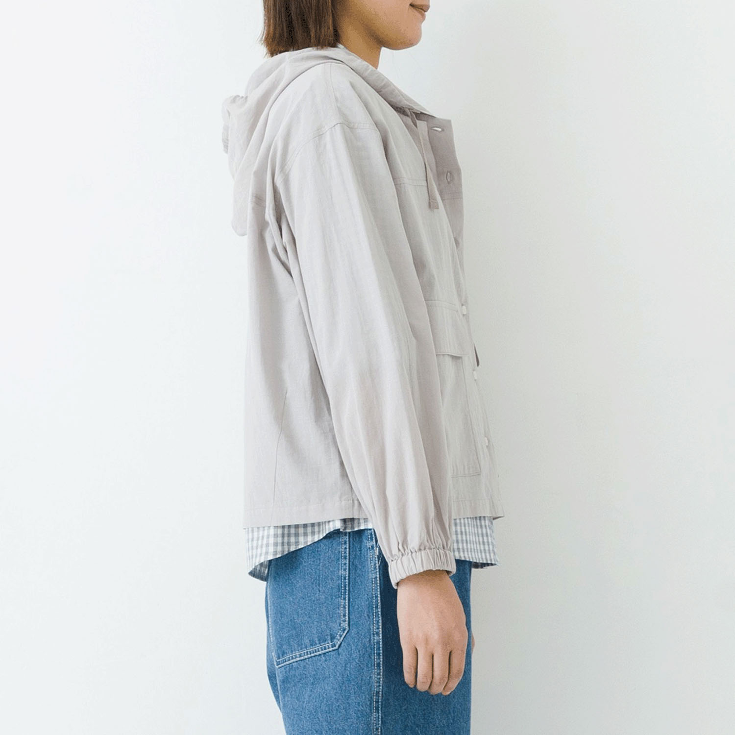 【お取り寄せ】kermu シアーコットンフロントボタンフーデットブラウス - 画像5