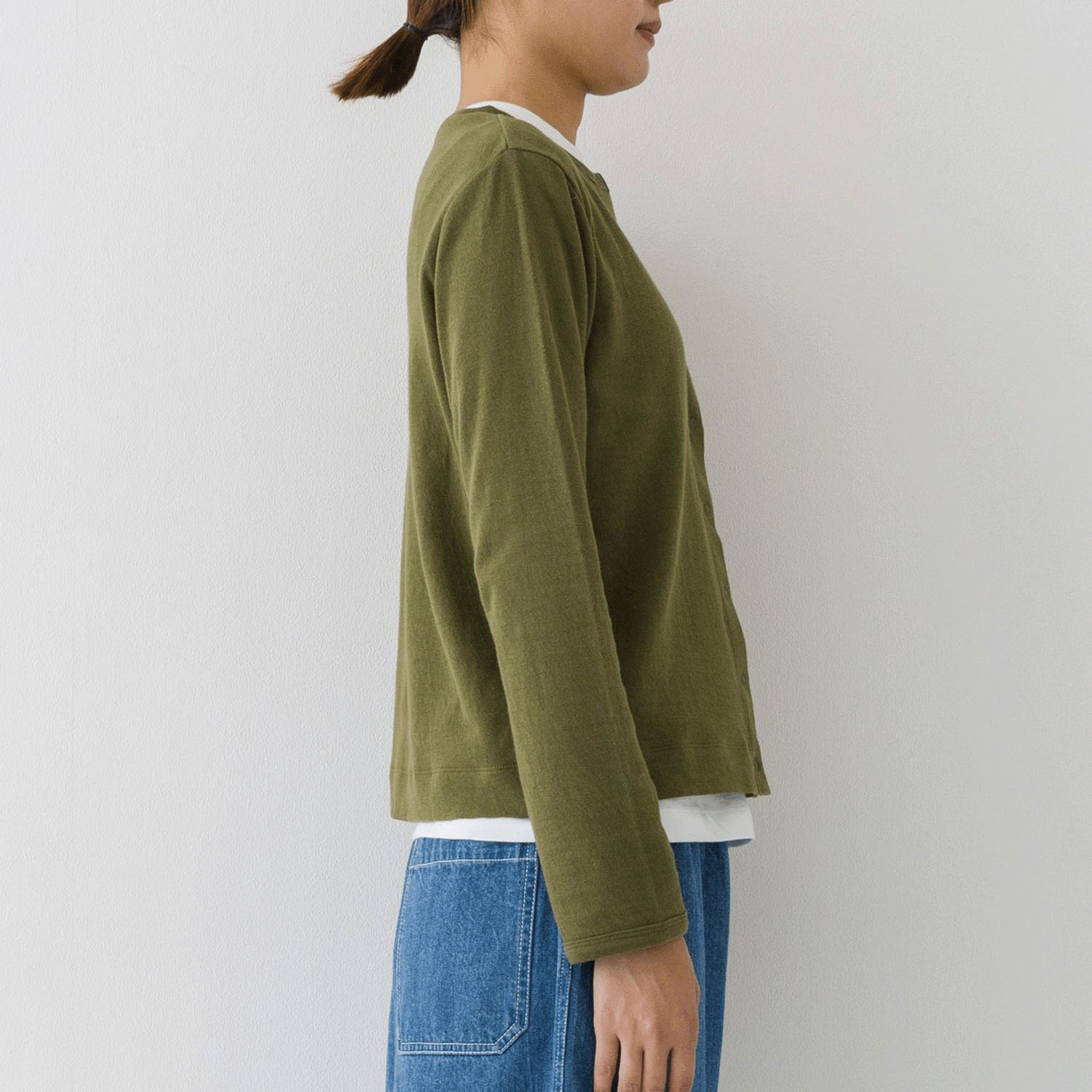 【お取り寄せ】kermu コットン接結天竺クルーネックカーディガン - 画像26