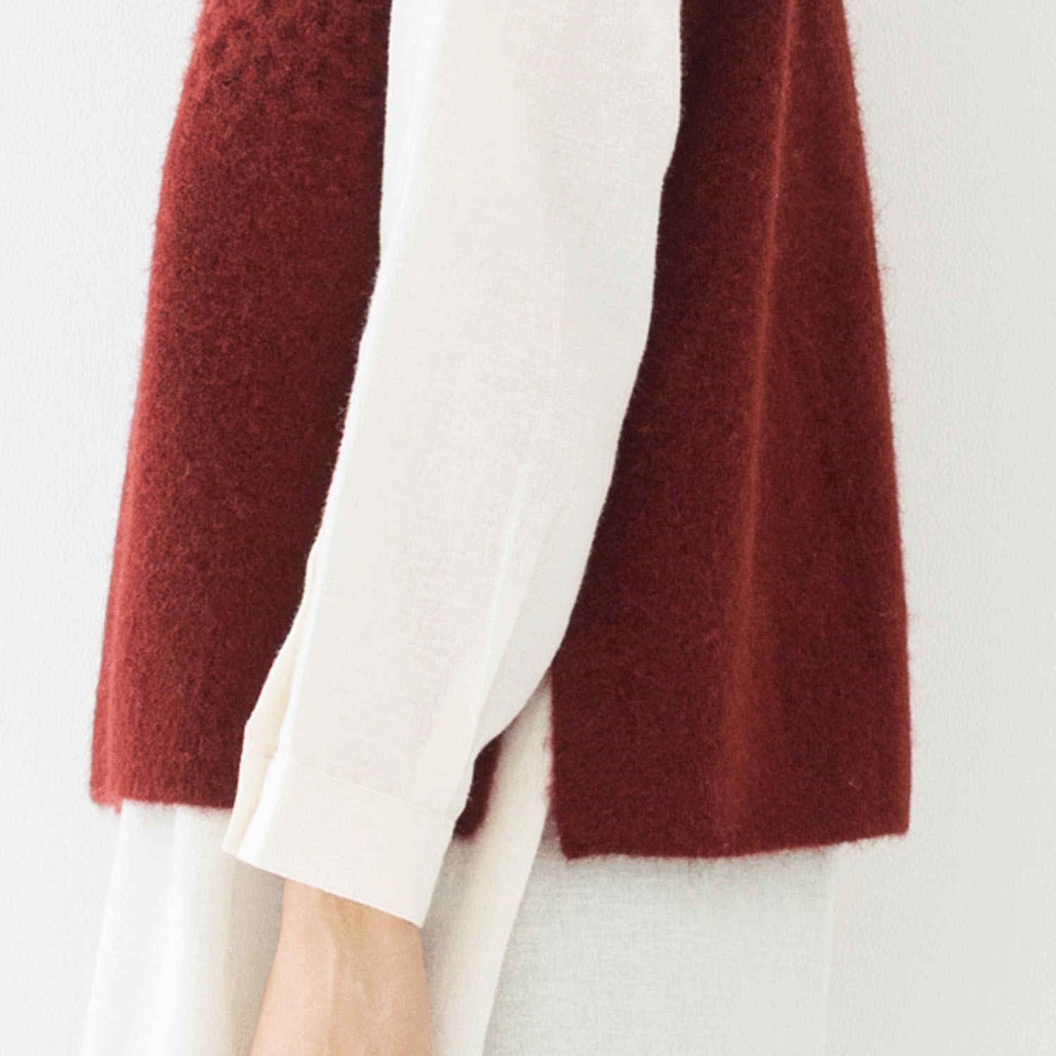 【お取り寄せ】kermu マーセライズウール柄編みベスト - 画像11