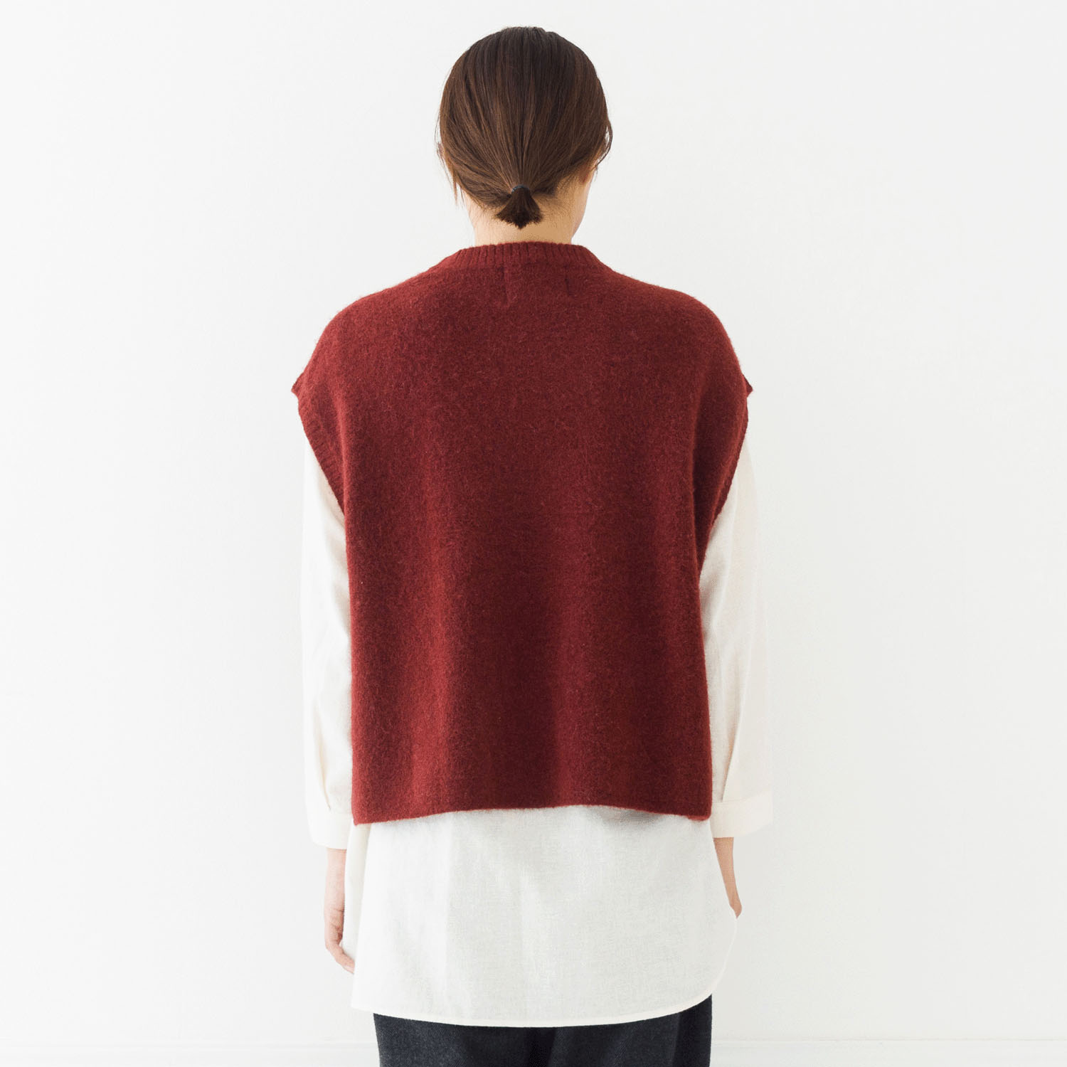 【お取り寄せ】kermu マーセライズウール柄編みベスト - 画像12