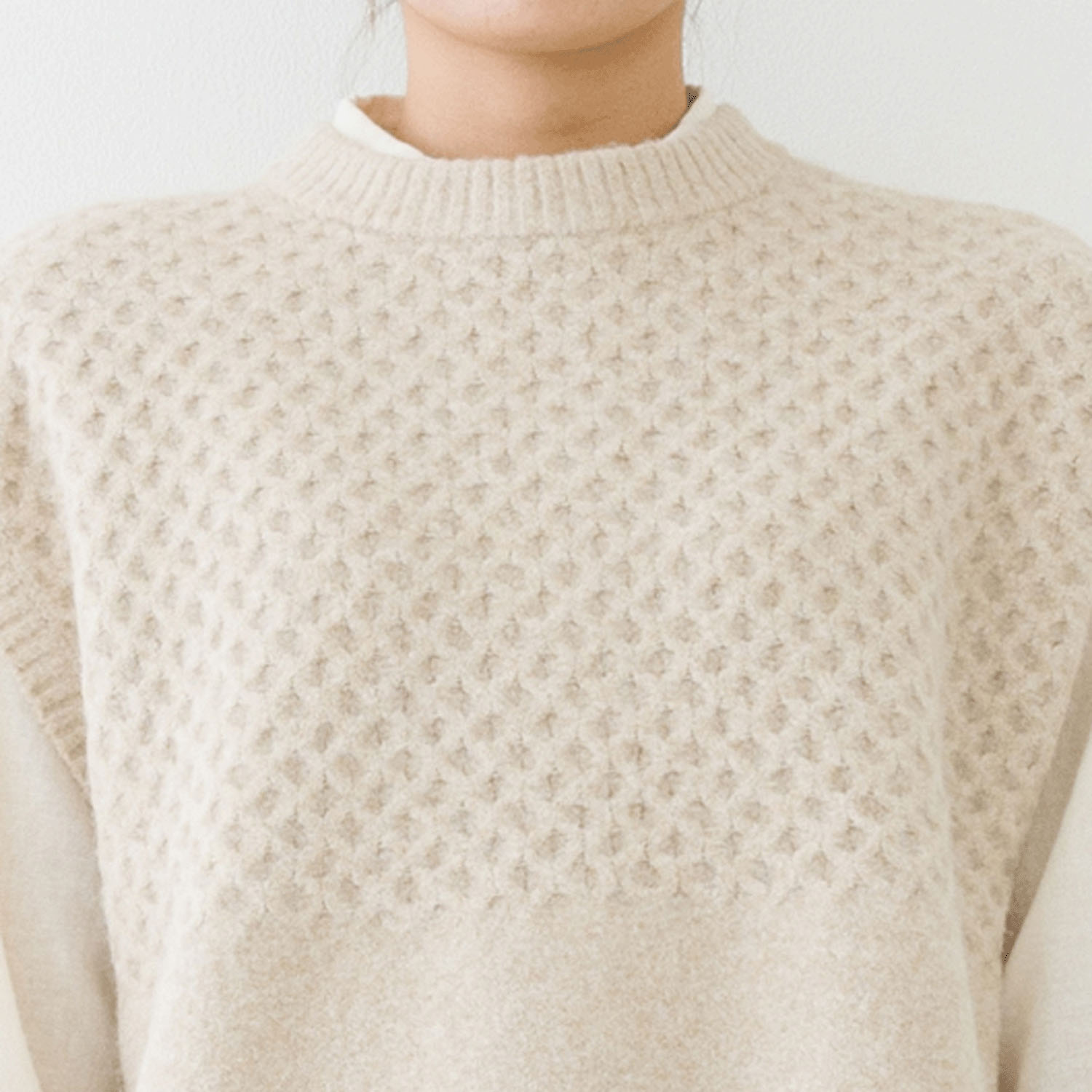 【お取り寄せ】kermu マーセライズウール柄編みベスト - 画像3