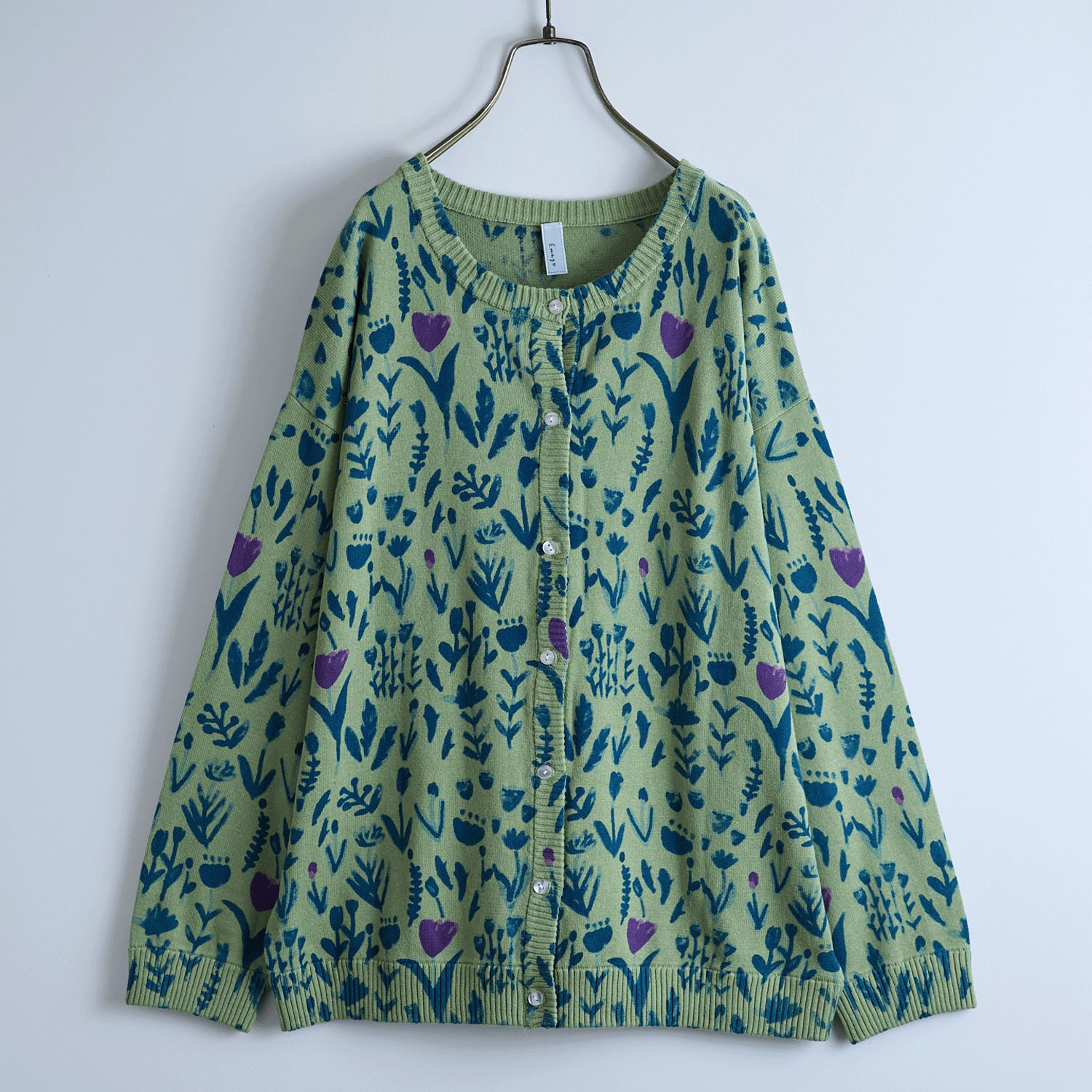 Emago 花水彩プリントカーディガン - 画像5