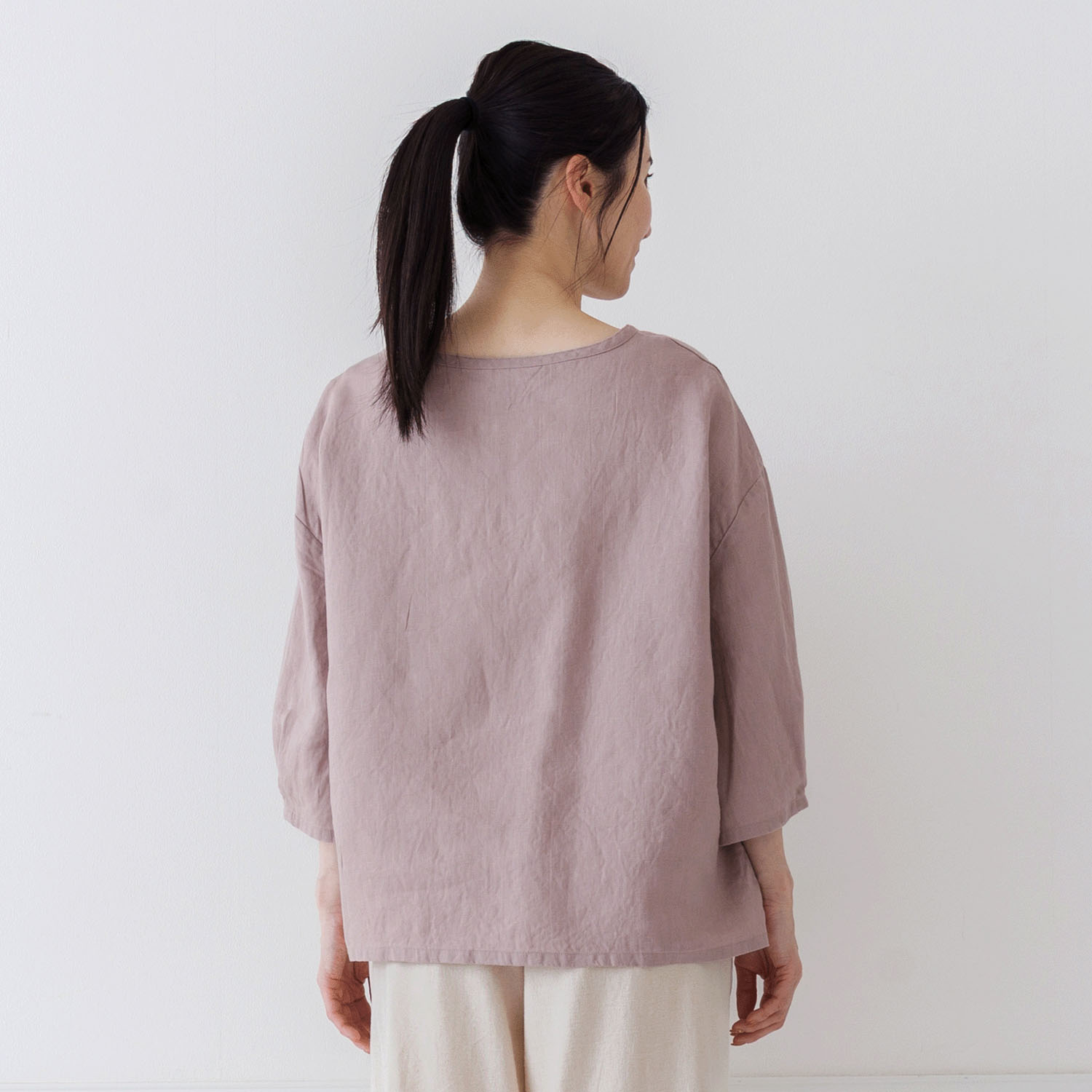 【お取り寄せ】Crea delice リネン袖口タックボリューム7分袖ブラウス - 画像27