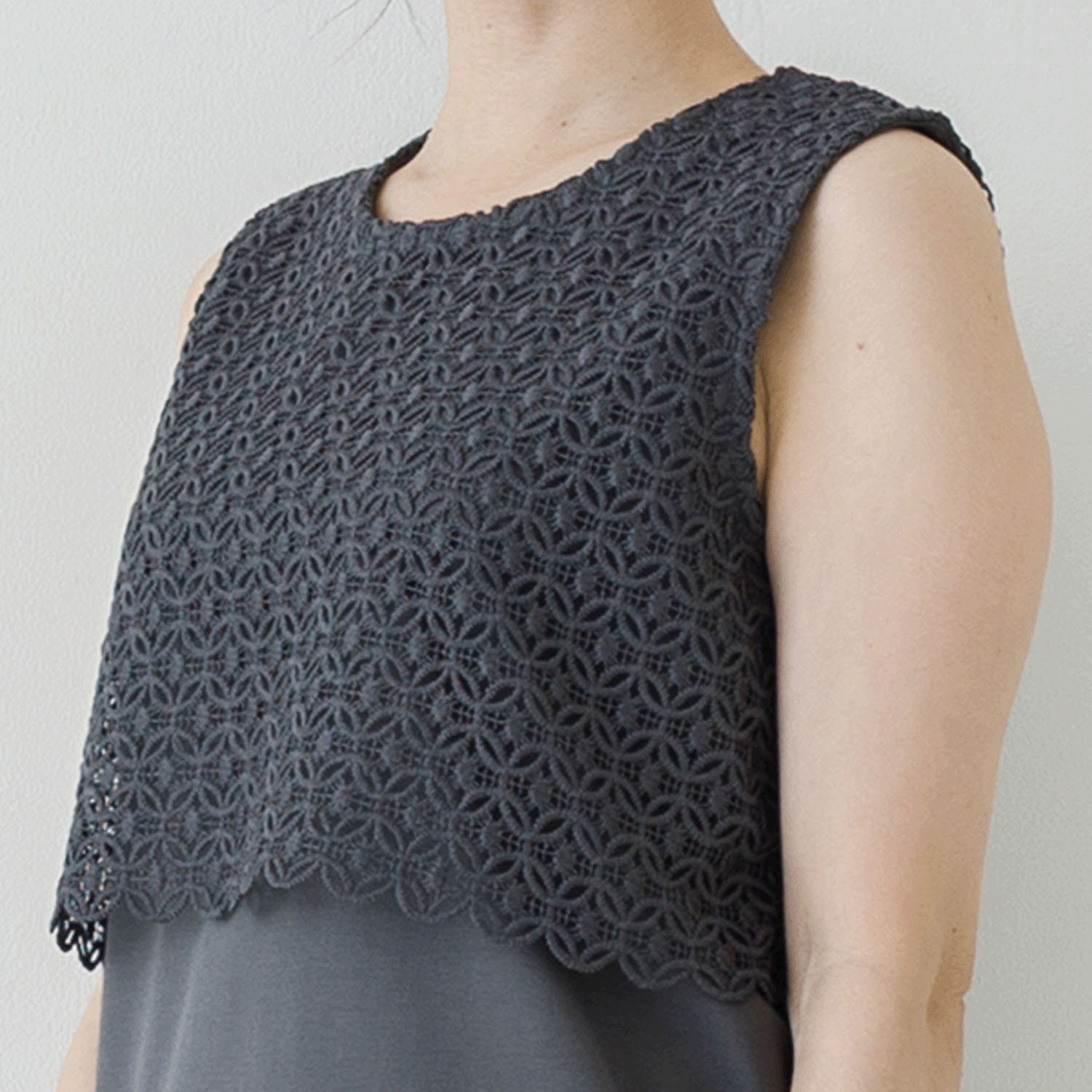 【お取り寄せ】Crea delice 強撚スムースレース使いタンクトップ - 画像12