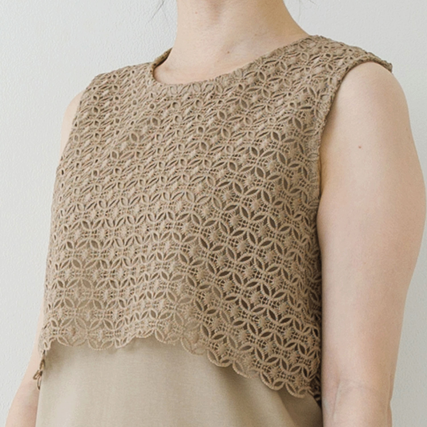 【お取り寄せ】Crea delice 強撚スムースレース使いタンクトップ - 画像17