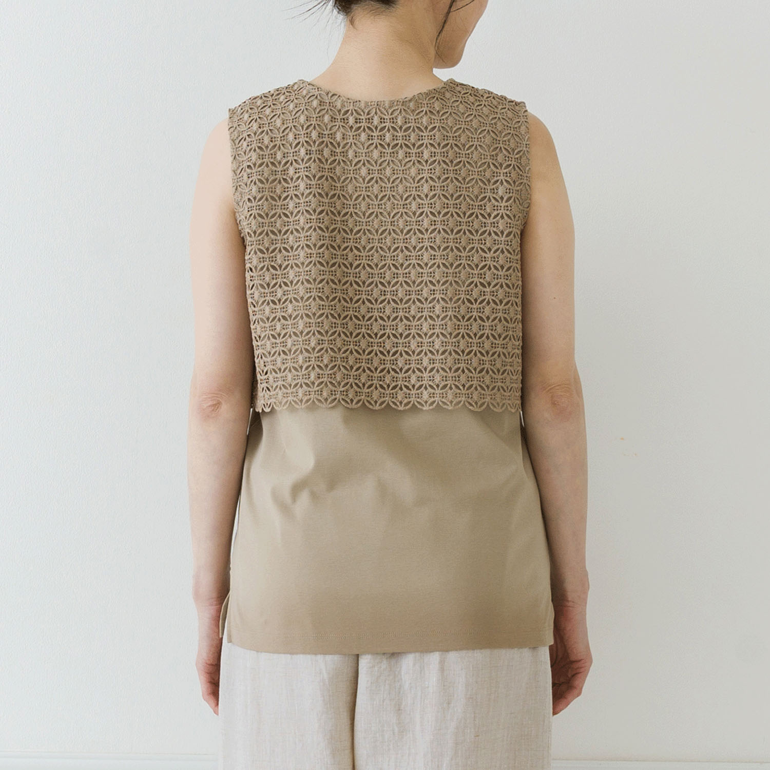 【お取り寄せ】Crea delice 強撚スムースレース使いタンクトップ - 画像19