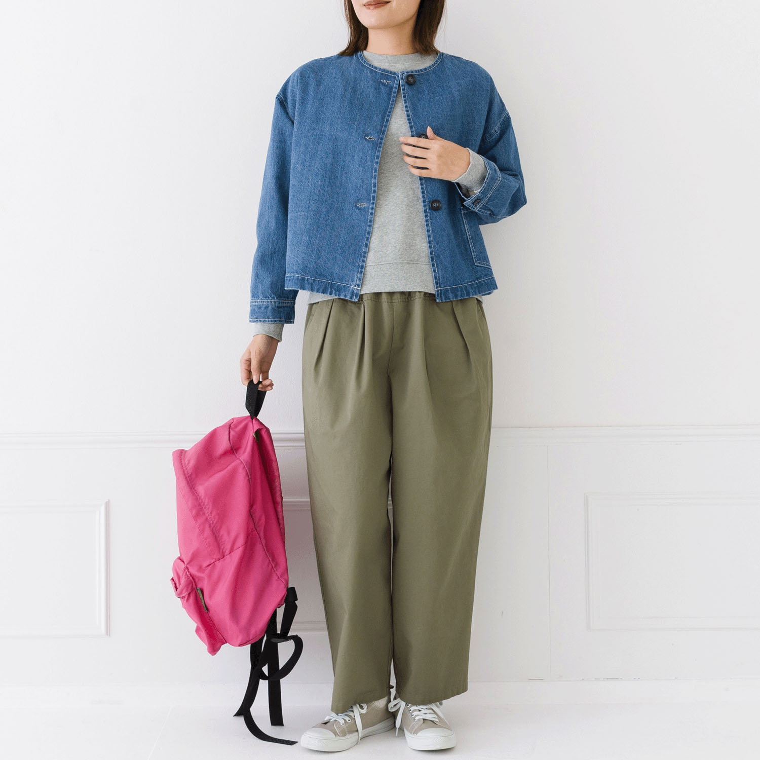 【お取り寄せ】Kermu  9オンスデニムノーカラージャケット - 画像2