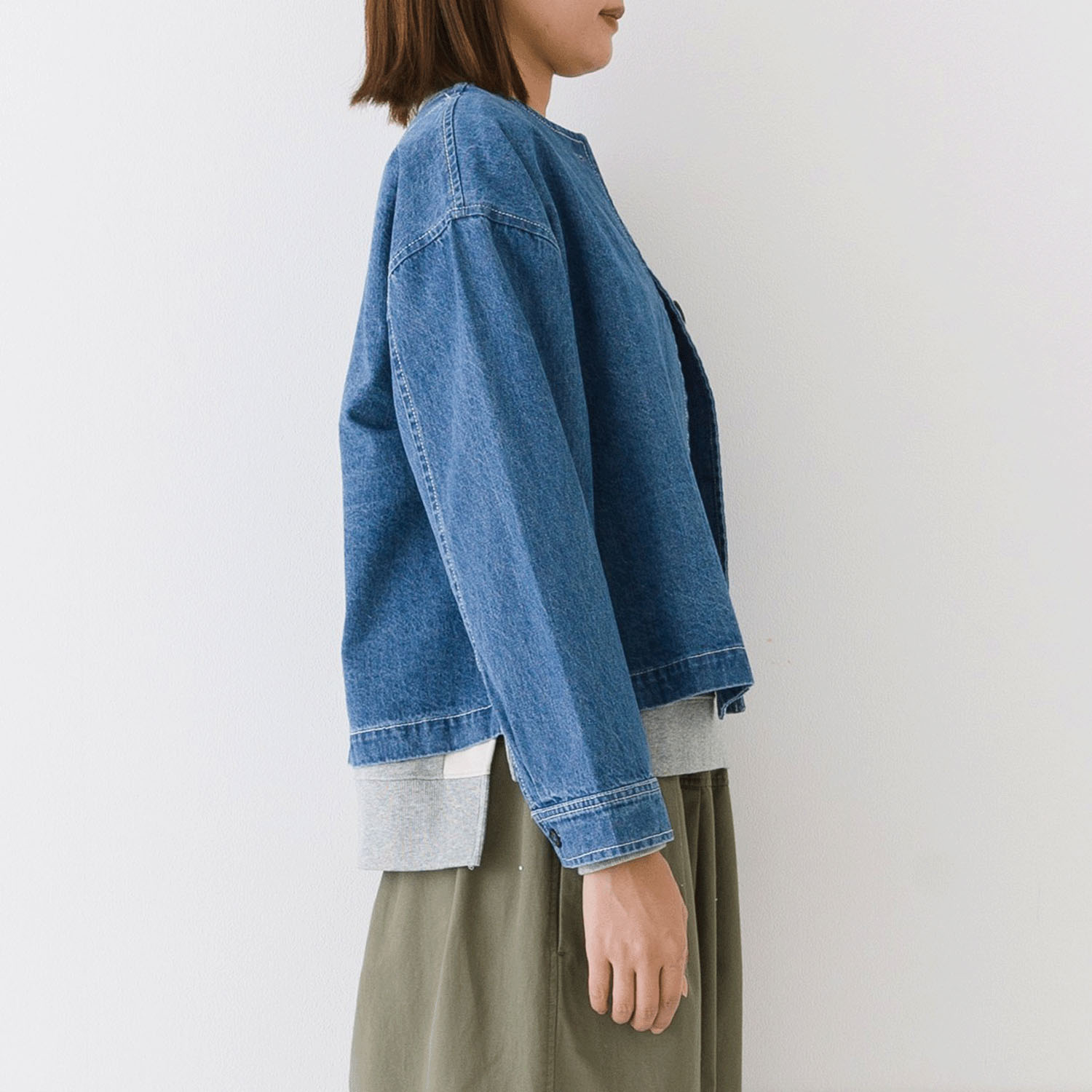 【お取り寄せ】Kermu  9オンスデニムノーカラージャケット - 画像19