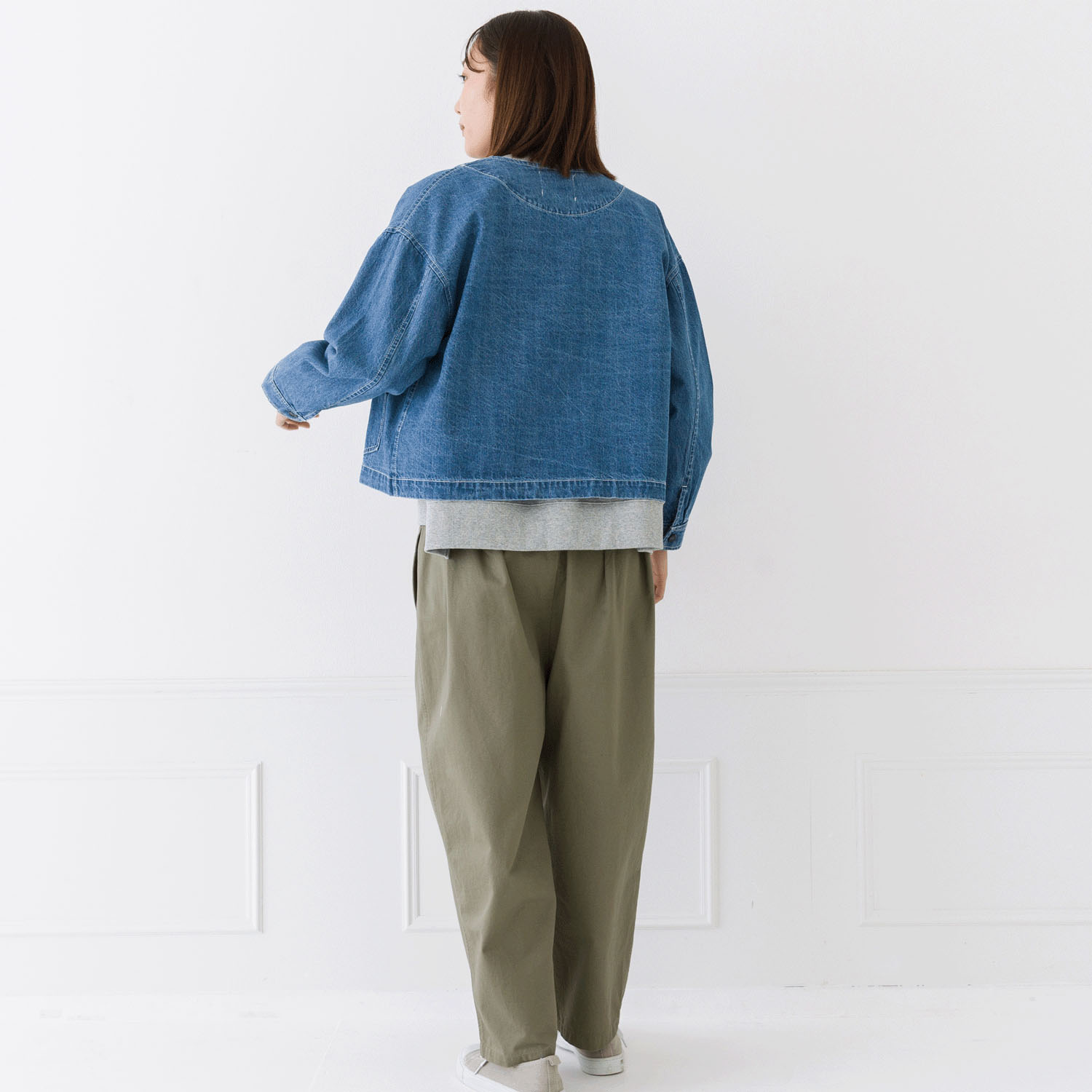 【お取り寄せ】Kermu  9オンスデニムノーカラージャケット - 画像23