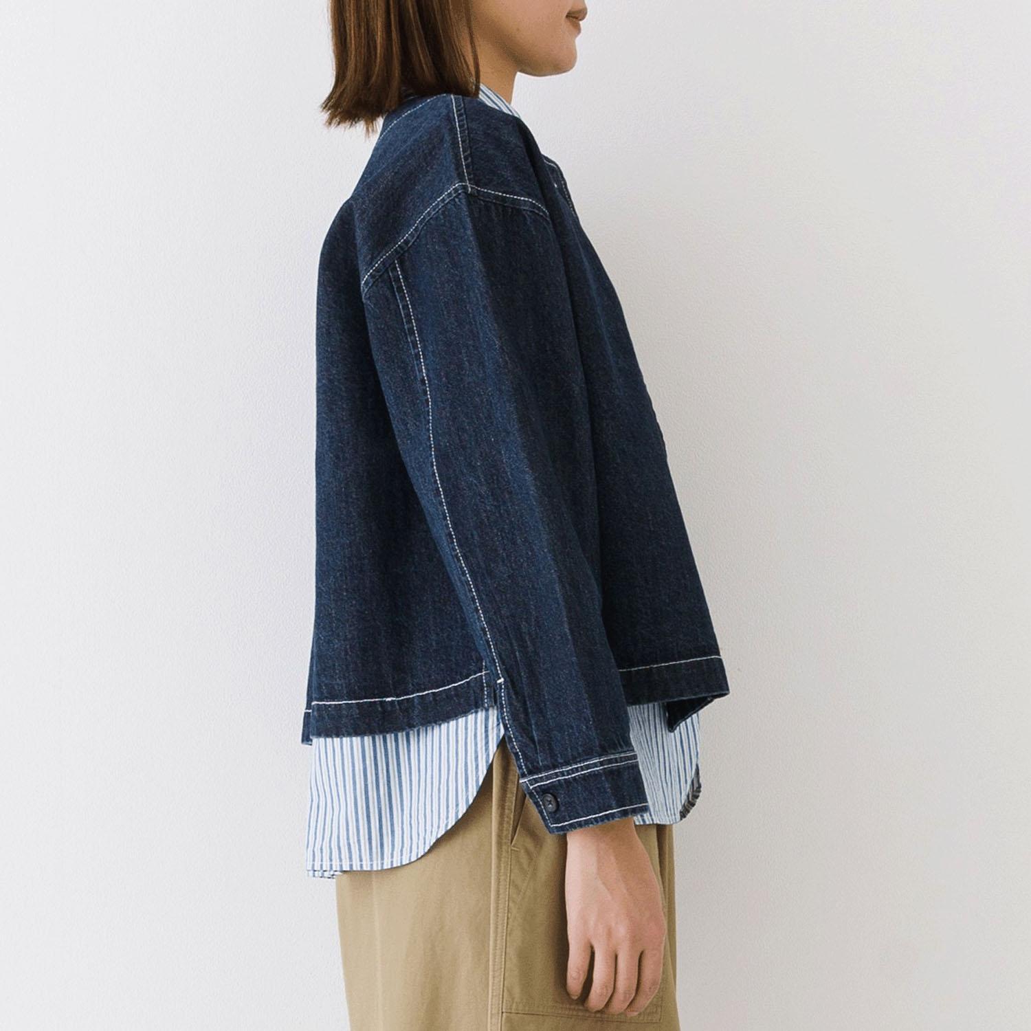 【お取り寄せ】Kermu  9オンスデニムノーカラージャケット - 画像28
