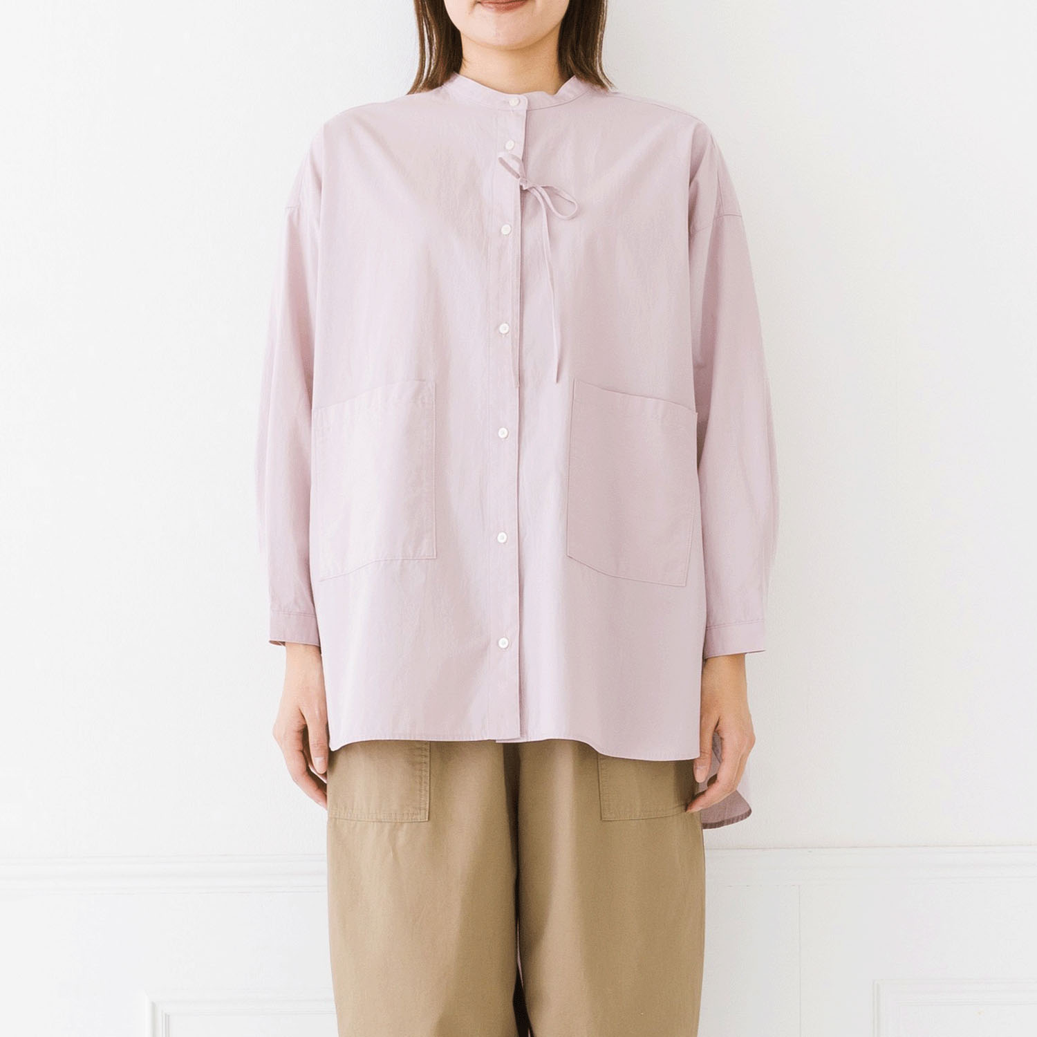 【お取り寄せ】Kermu コットンポムリンワッシャー前ストリングオーバーシャツ - 画像14