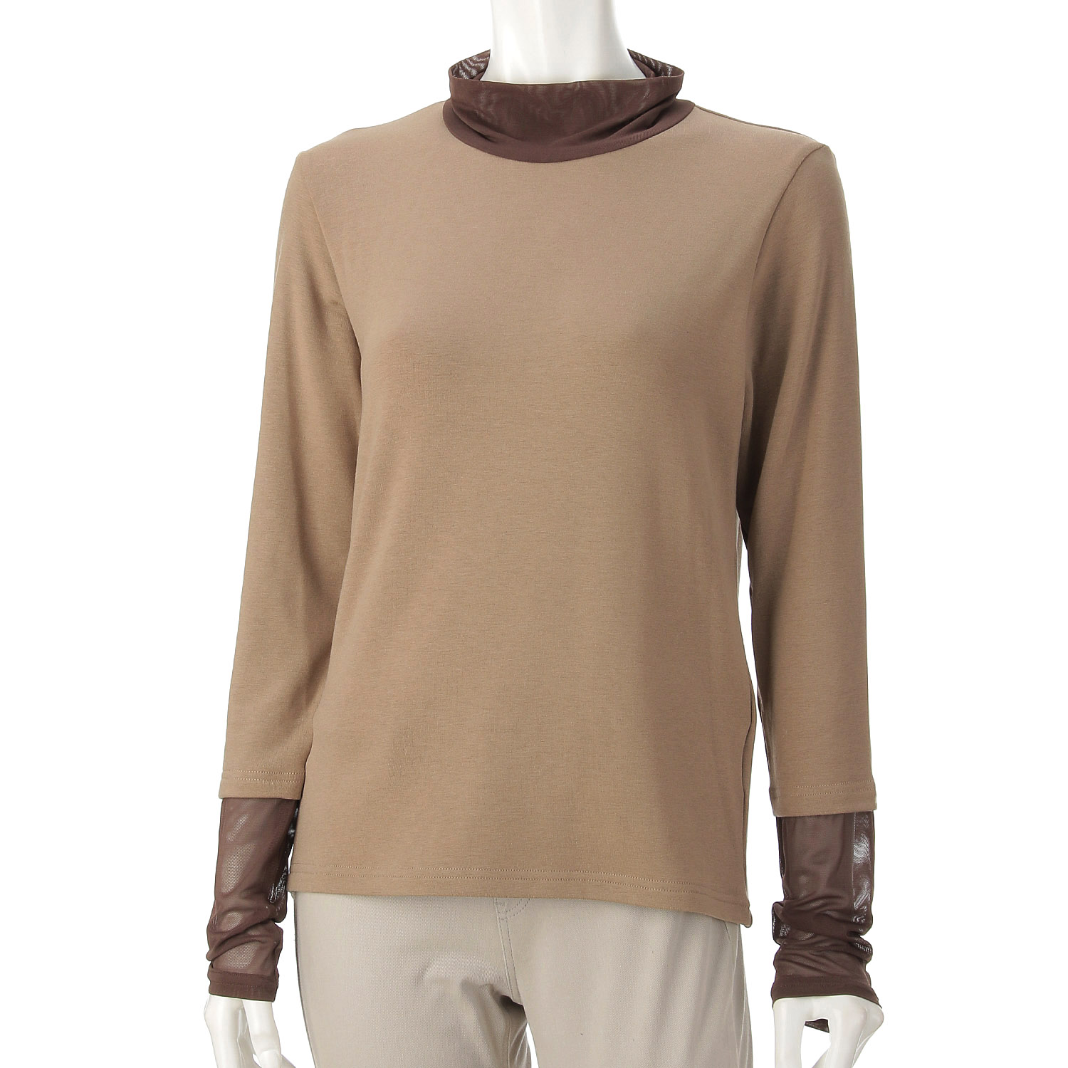 衿・袖先メッシュ カットソー - 画像3