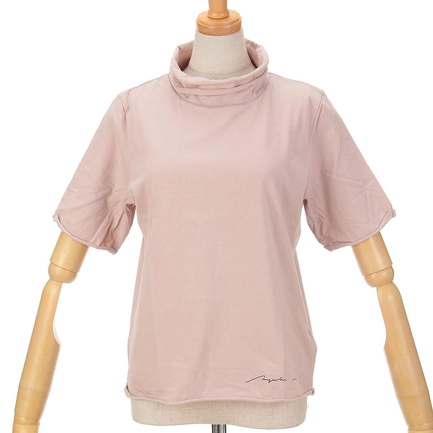 マゼンタ綿天竺2段ロール半袖 - 画像11