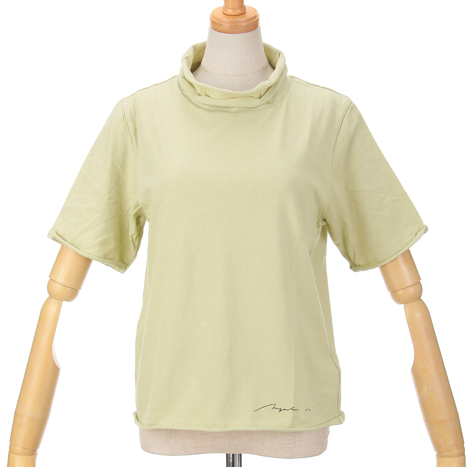 マゼンタ綿天竺2段ロール半袖 - 画像13