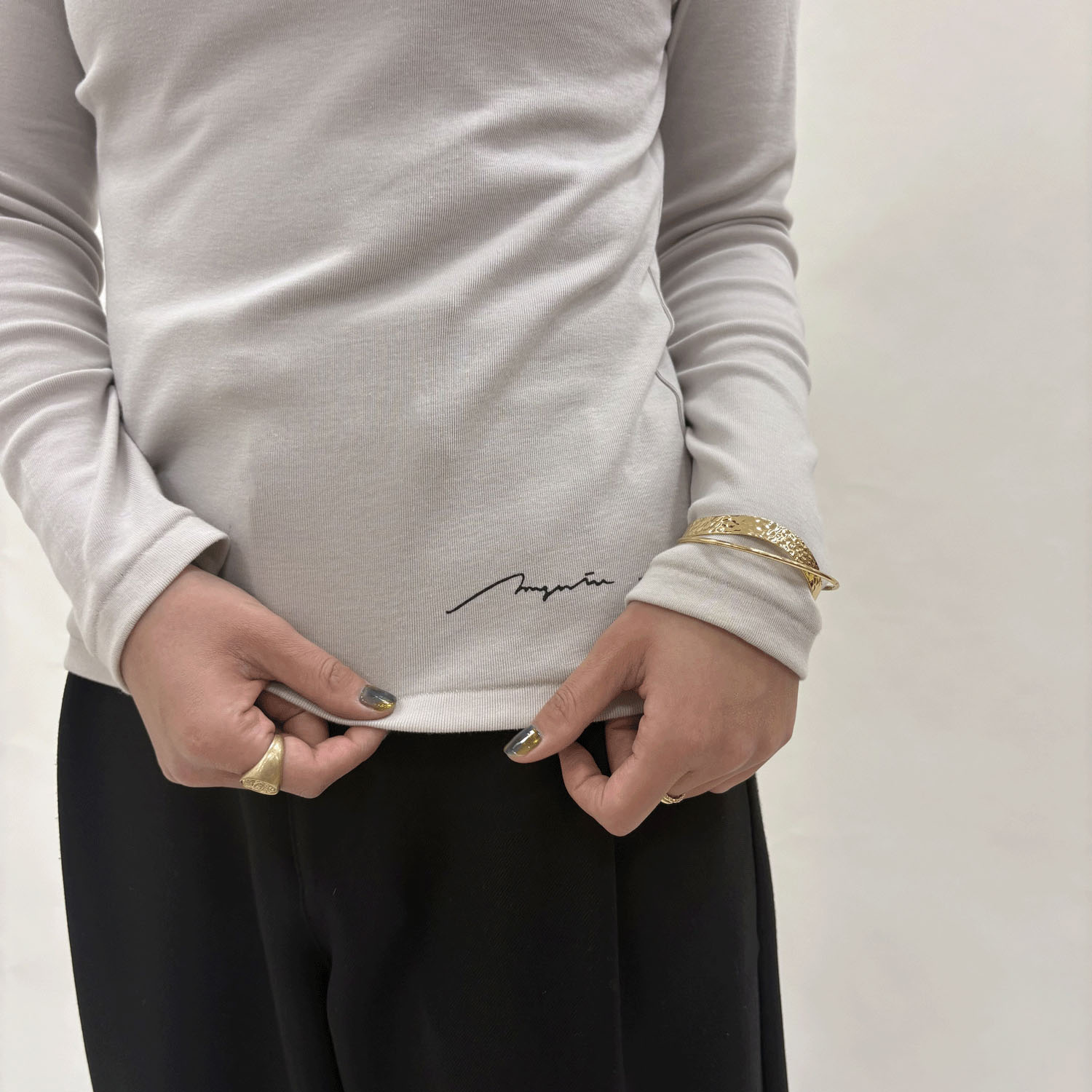 マゼンタ フライス12cmボトルネック長袖 - 画像26