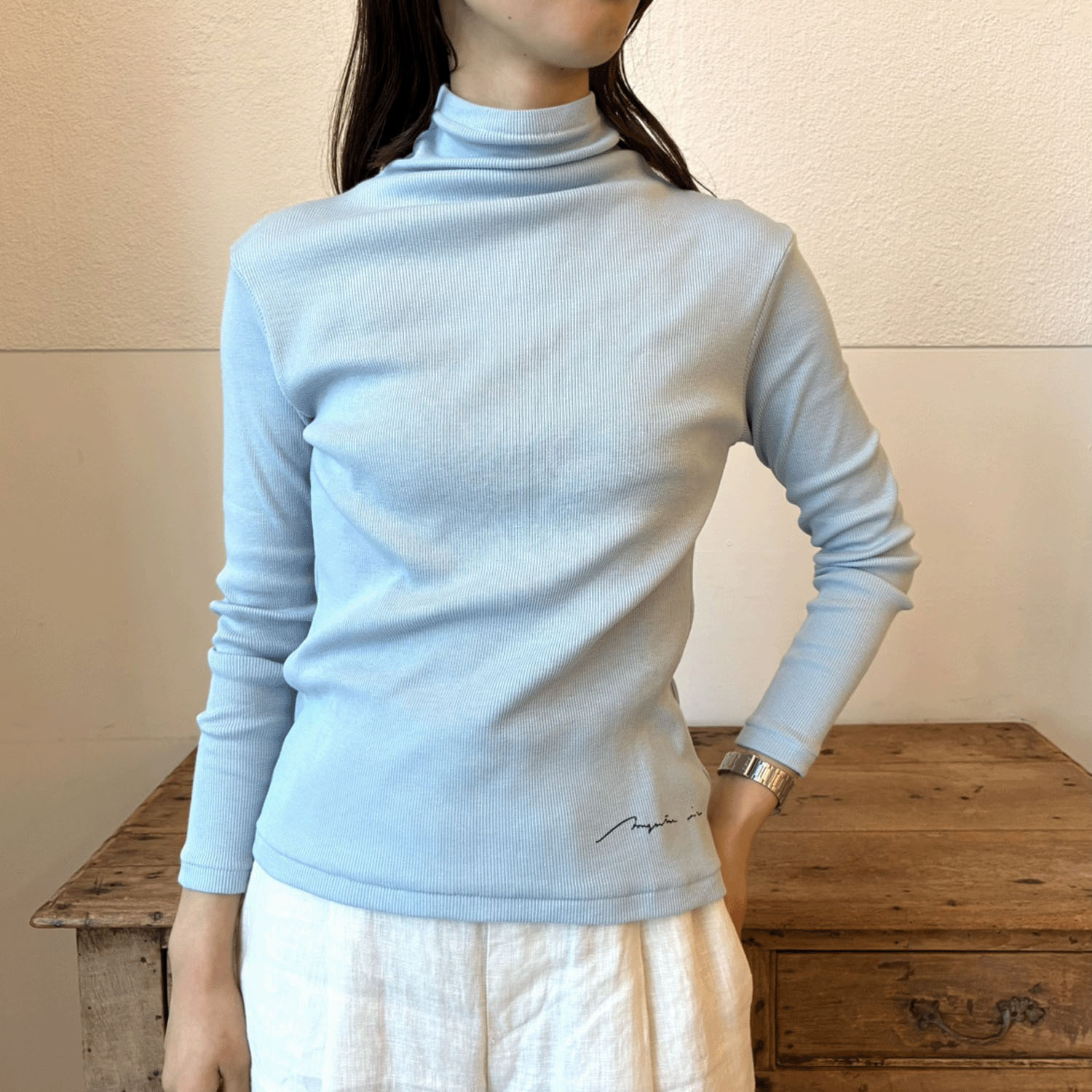 マゼンタ フライス12cmボトルネック長袖 - 画像38