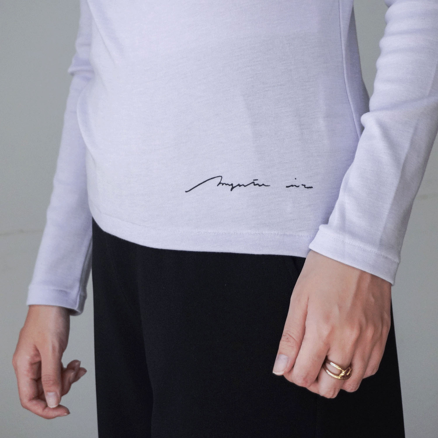 マゼンタ フライス12cmボトルネック長袖 - 画像51