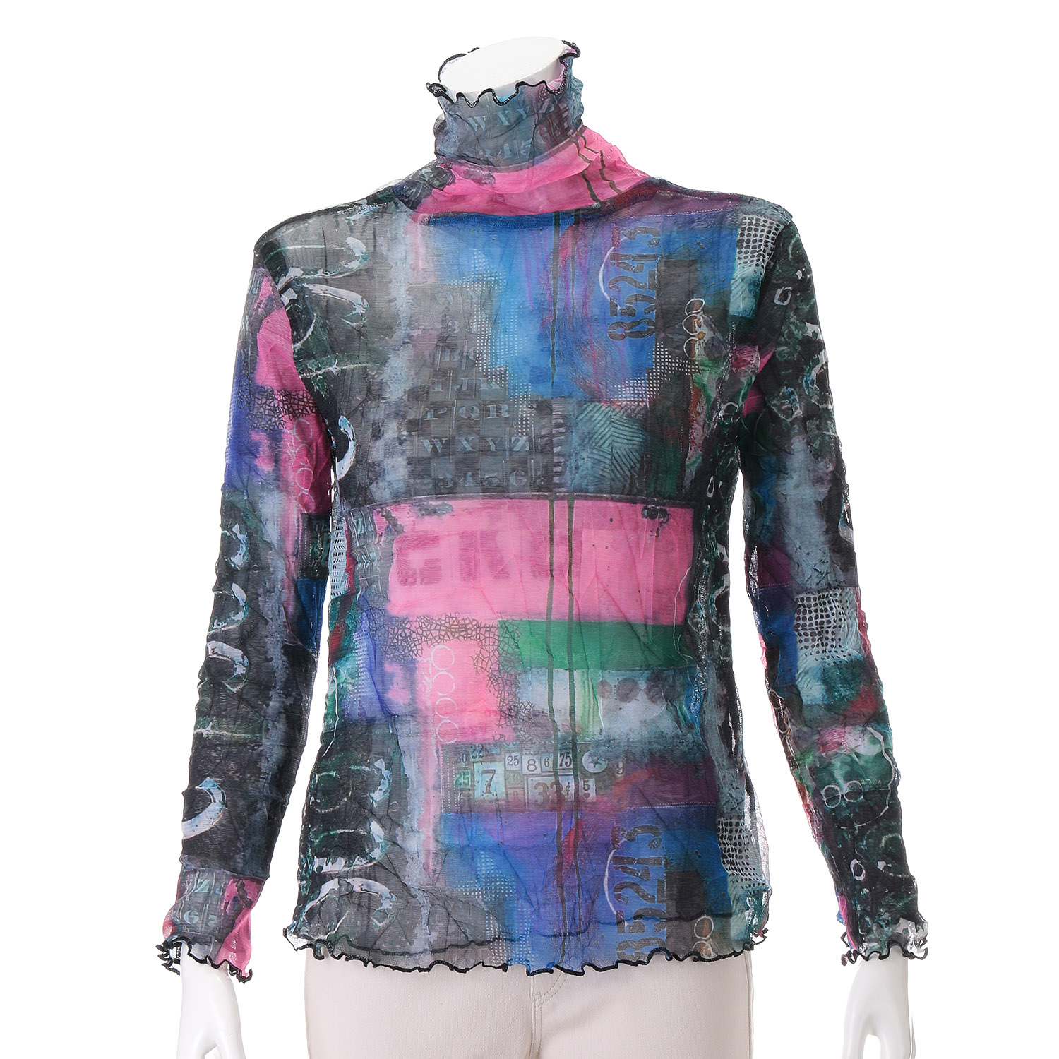 ネットプリントクリンクル リバーシブルカットソー - 画像1