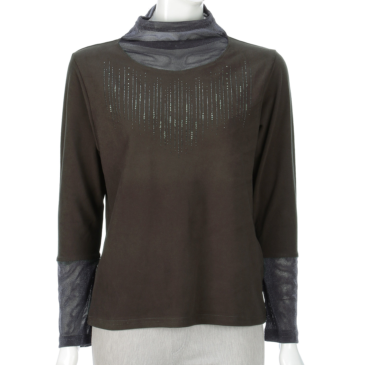 メッシュ切替二次加工プルオーバー - 画像2