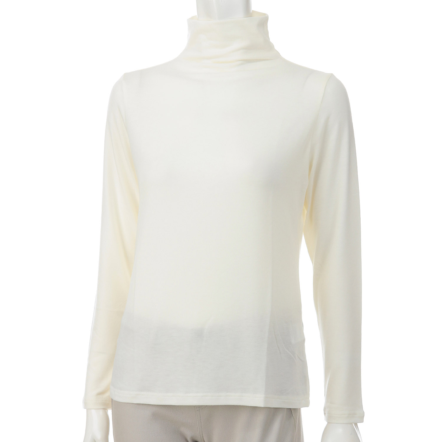 【Insta Live】ミップガーゼ無地ボトルネックカットソー - 画像12