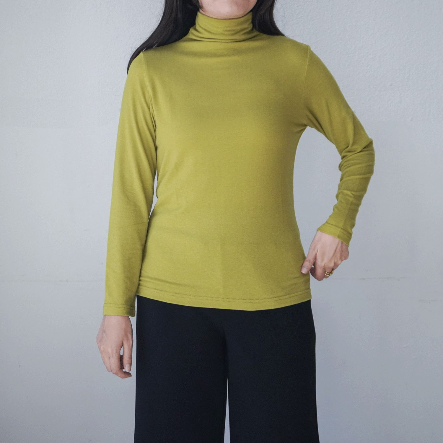 【Insta Live】ミップガーゼ無地ボトルネックカットソー - 画像25