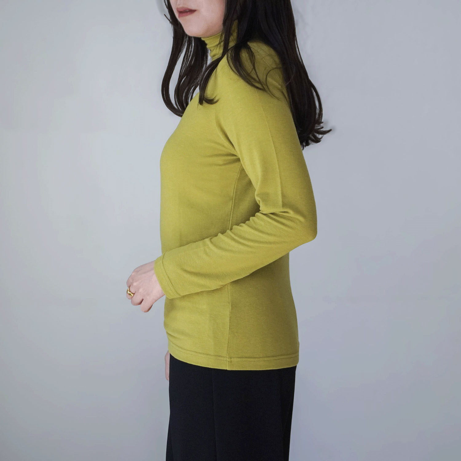 【Insta Live】ミップガーゼ無地ボトルネックカットソー - 画像28