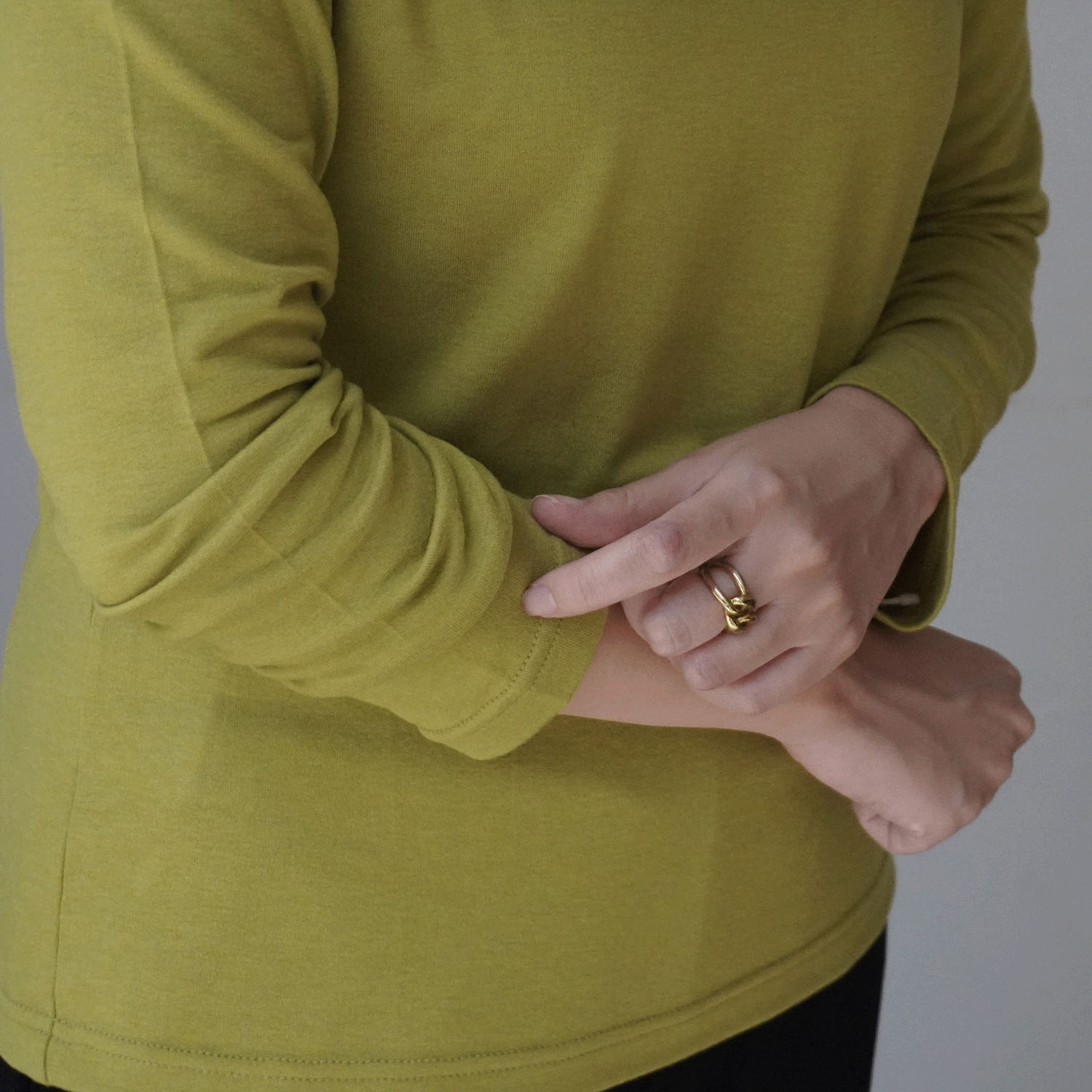 【Insta Live】ミップガーゼ無地ボトルネックカットソー - 画像30