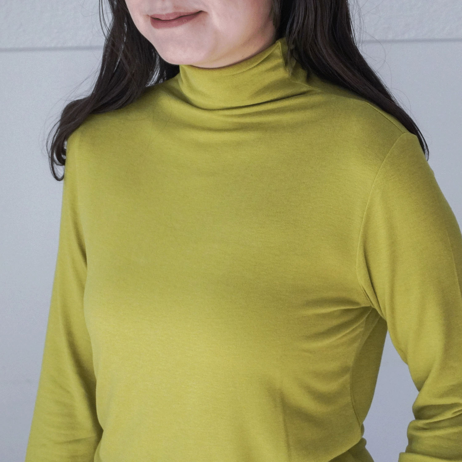 【Insta Live】ミップガーゼ無地ボトルネックカットソー - 画像4