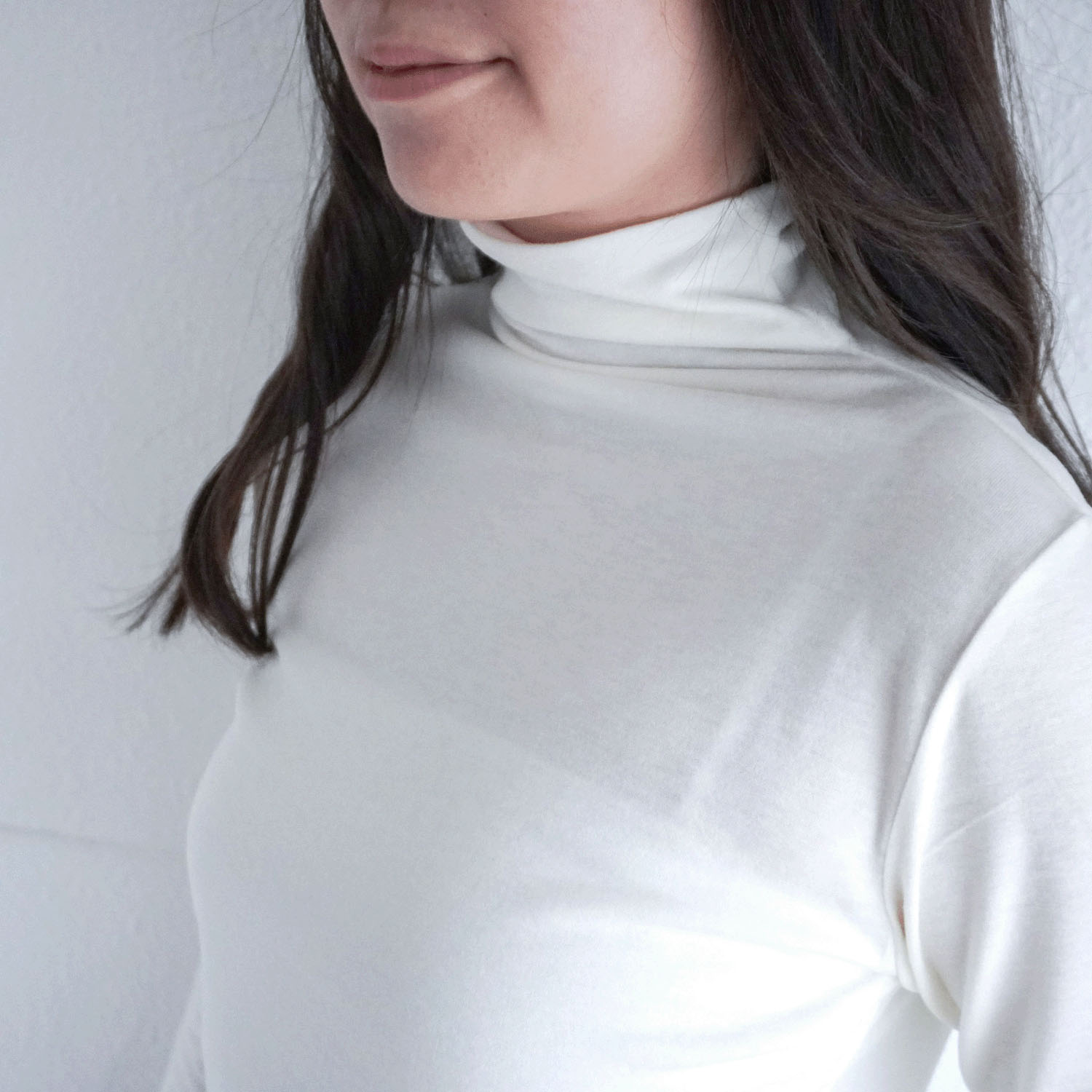 【Insta Live】ミップガーゼ無地ボトルネックカットソー - 画像10