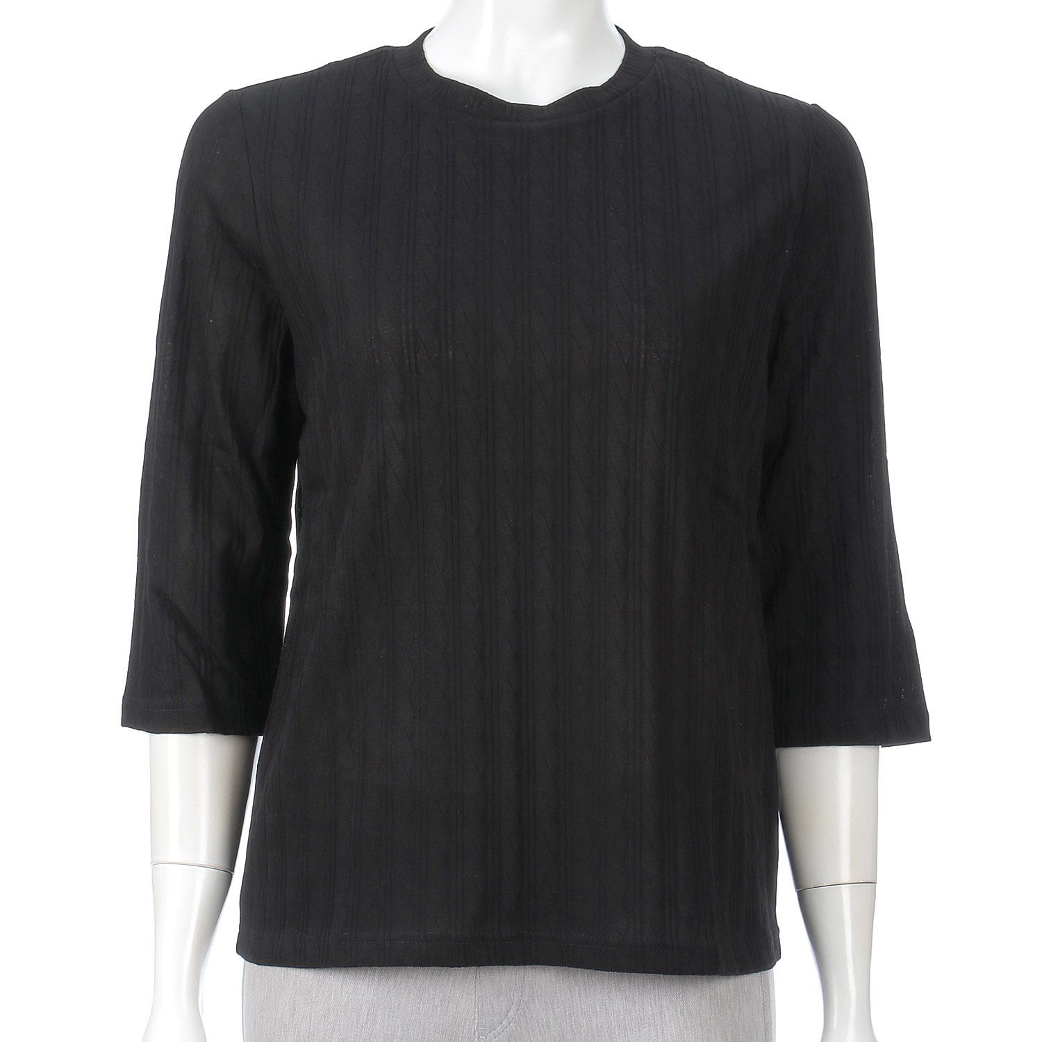 リンクスジャカードケーブル柄カットソー - 画像3