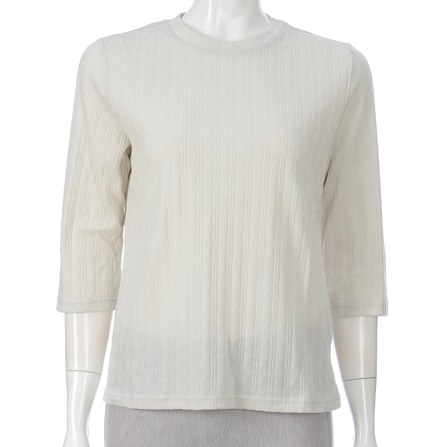 リンクスジャカードケーブル柄カットソー - 画像4