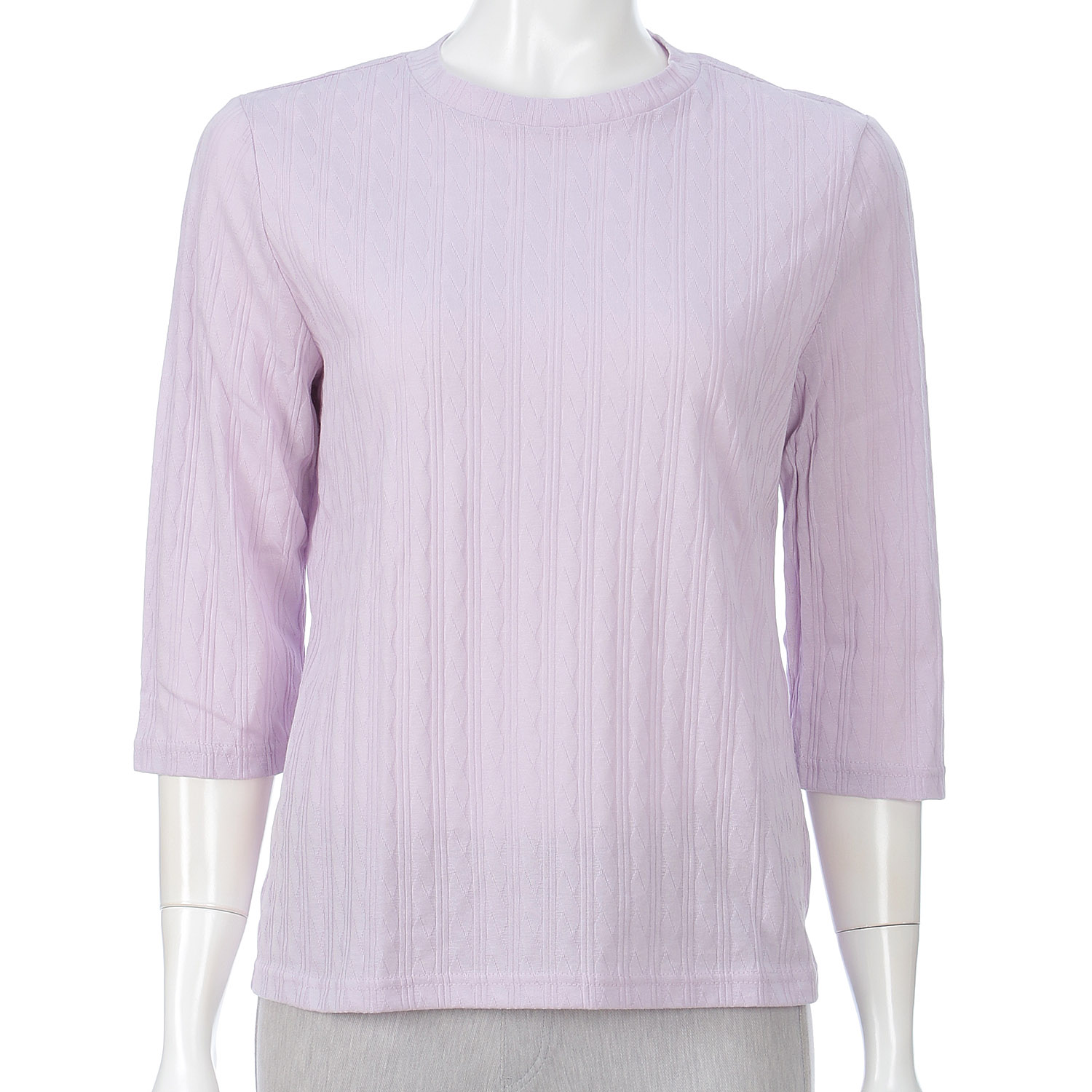 リンクスジャカードケーブル柄カットソー - 画像1