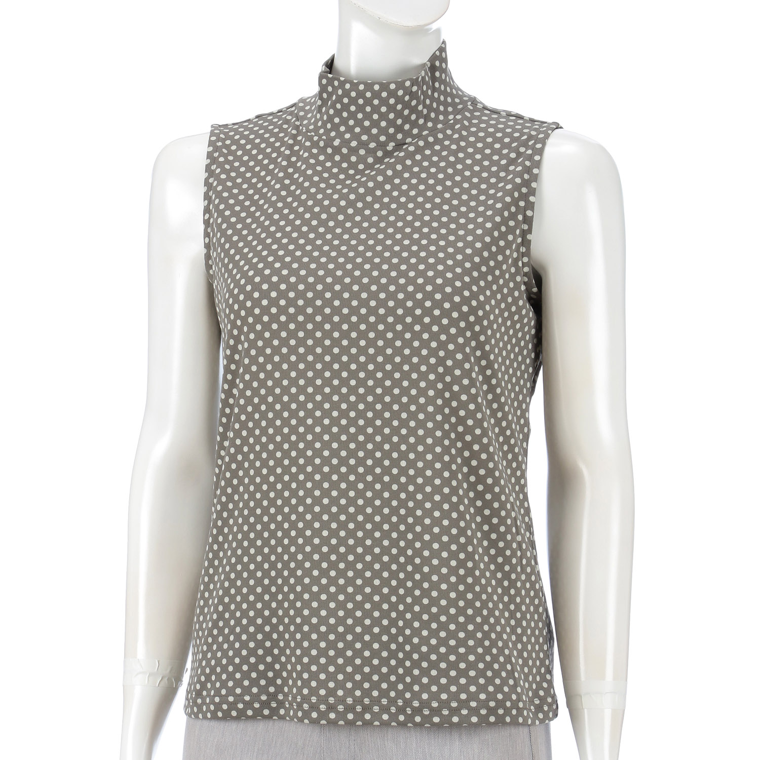 フライスドットノースリーブカットソー - 画像1