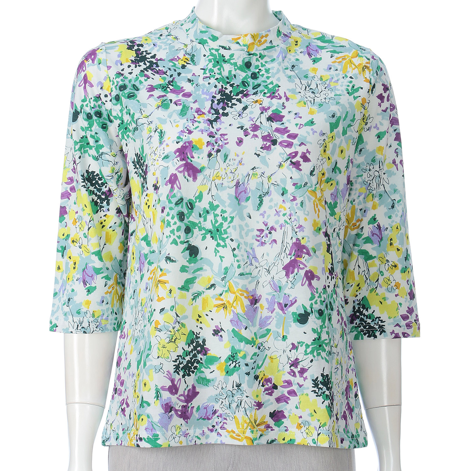 チビハイプリント七分袖カットソー - 画像4