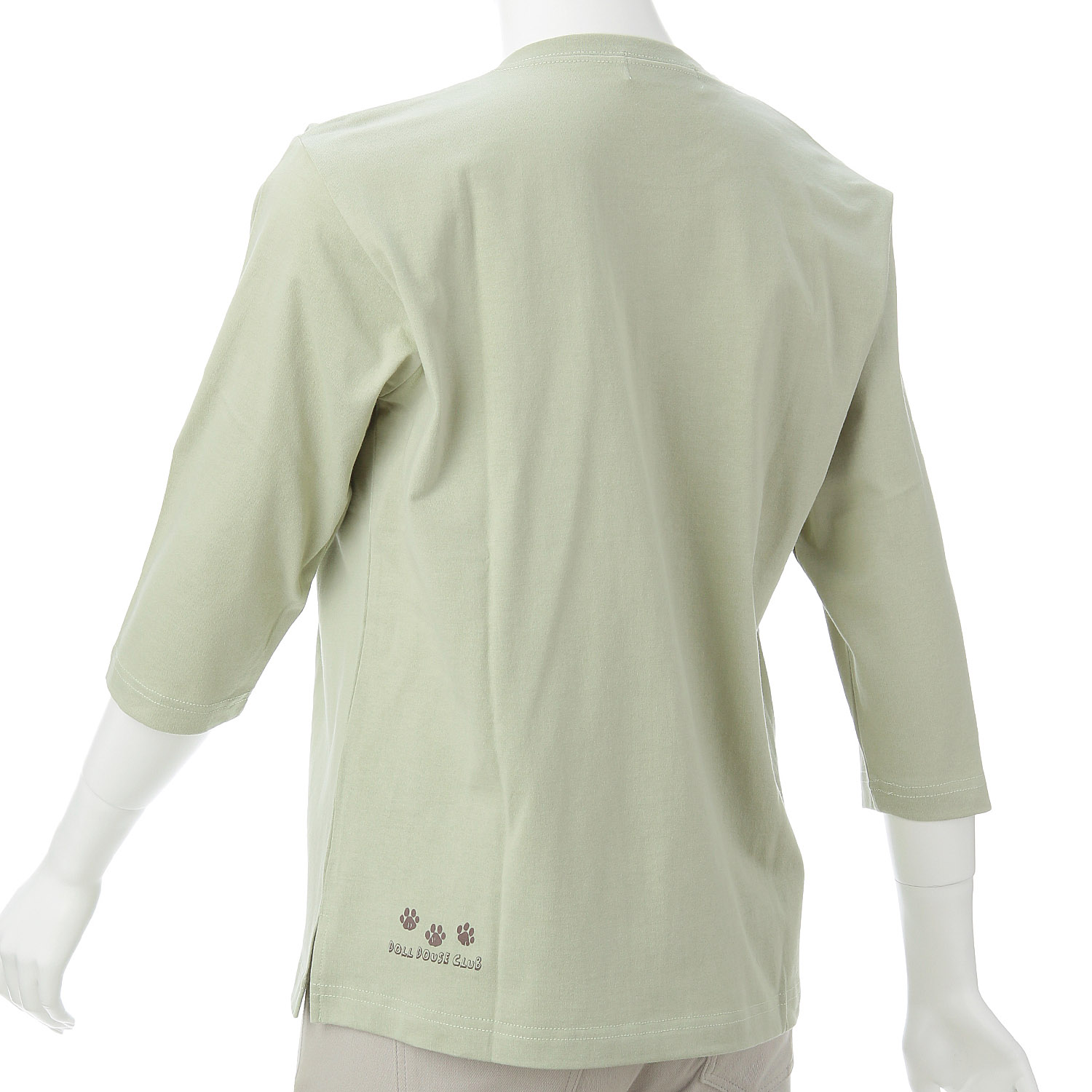 DDCLUB 7分袖T ネコロゴ - 画像6