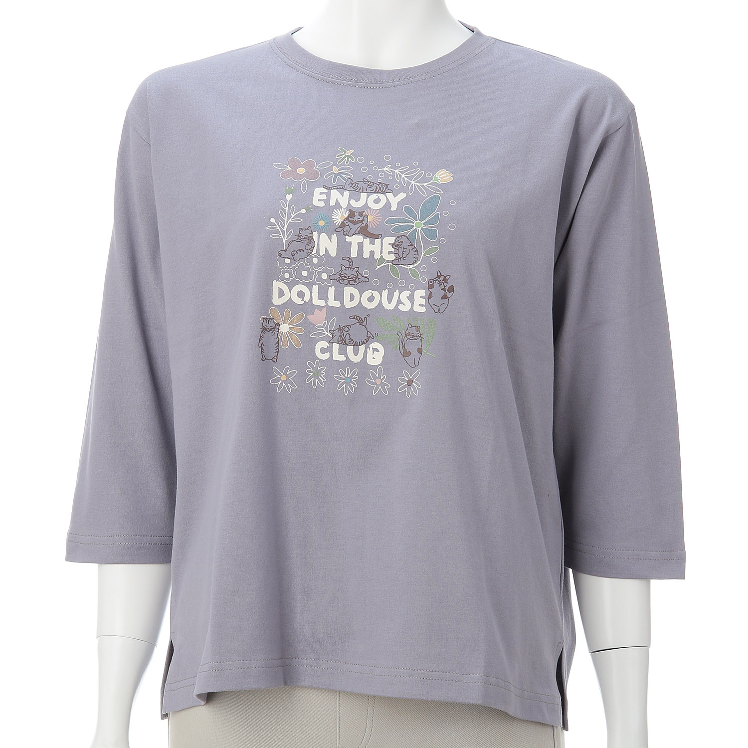 DDCLUB 7分袖T ネコロゴ - 画像9