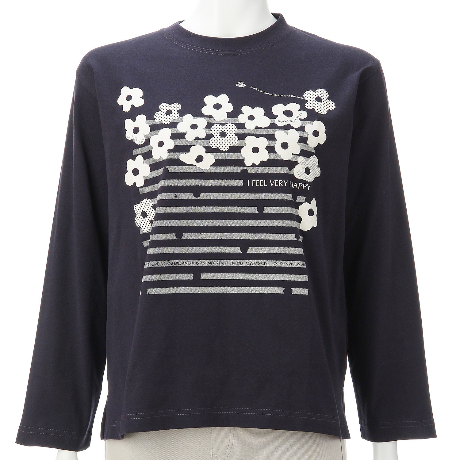 DDCLUB 長袖T 花ボーダー - 画像9