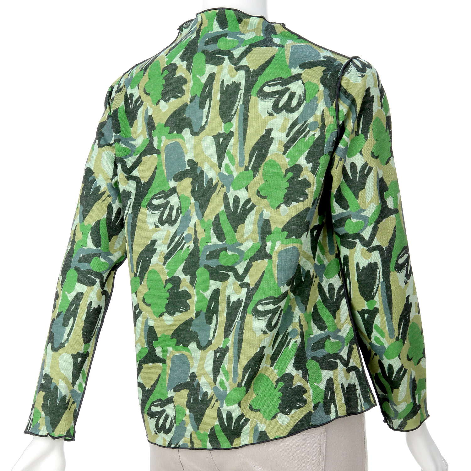 リバーシブルボトルネックプリントプルオーバー - 画像6