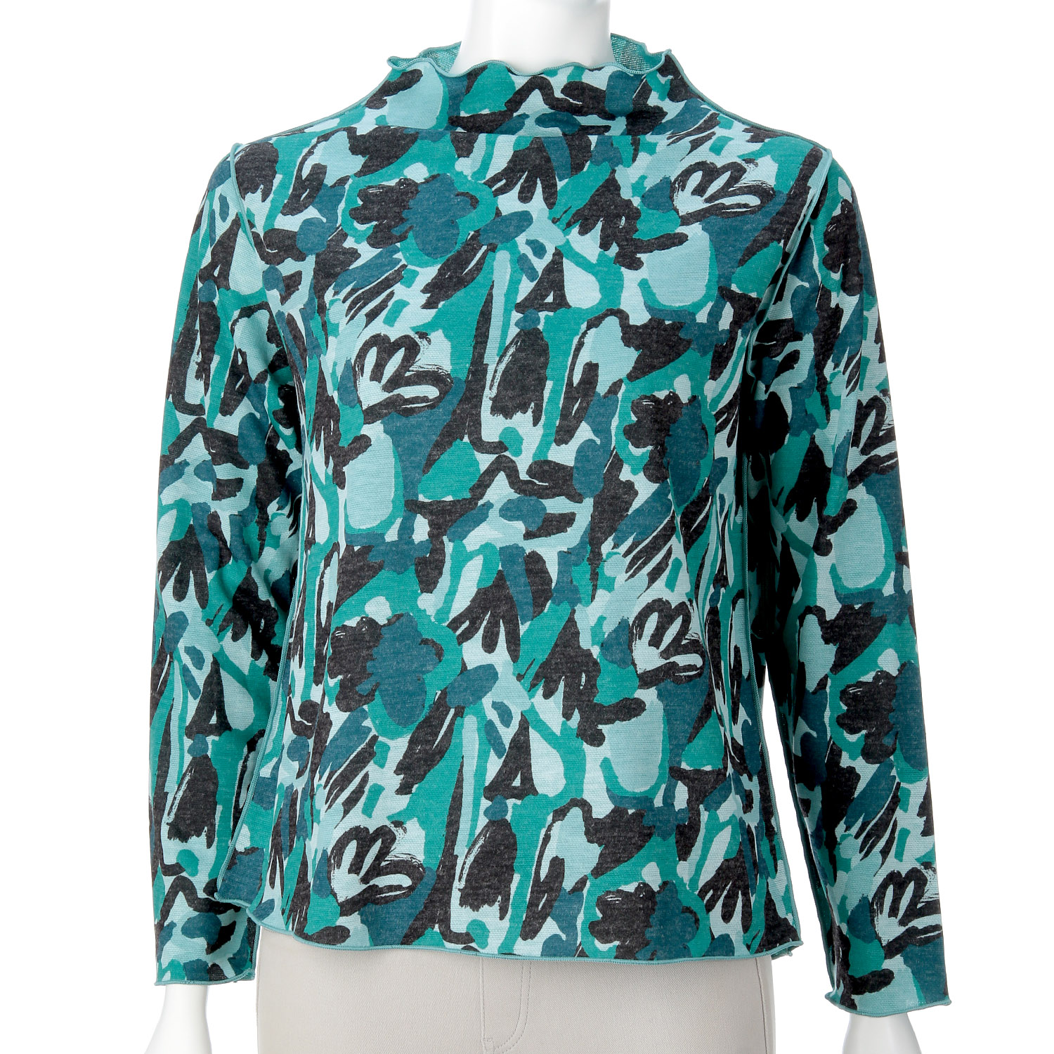 リバーシブルボトルネックプリントプルオーバー - 画像8