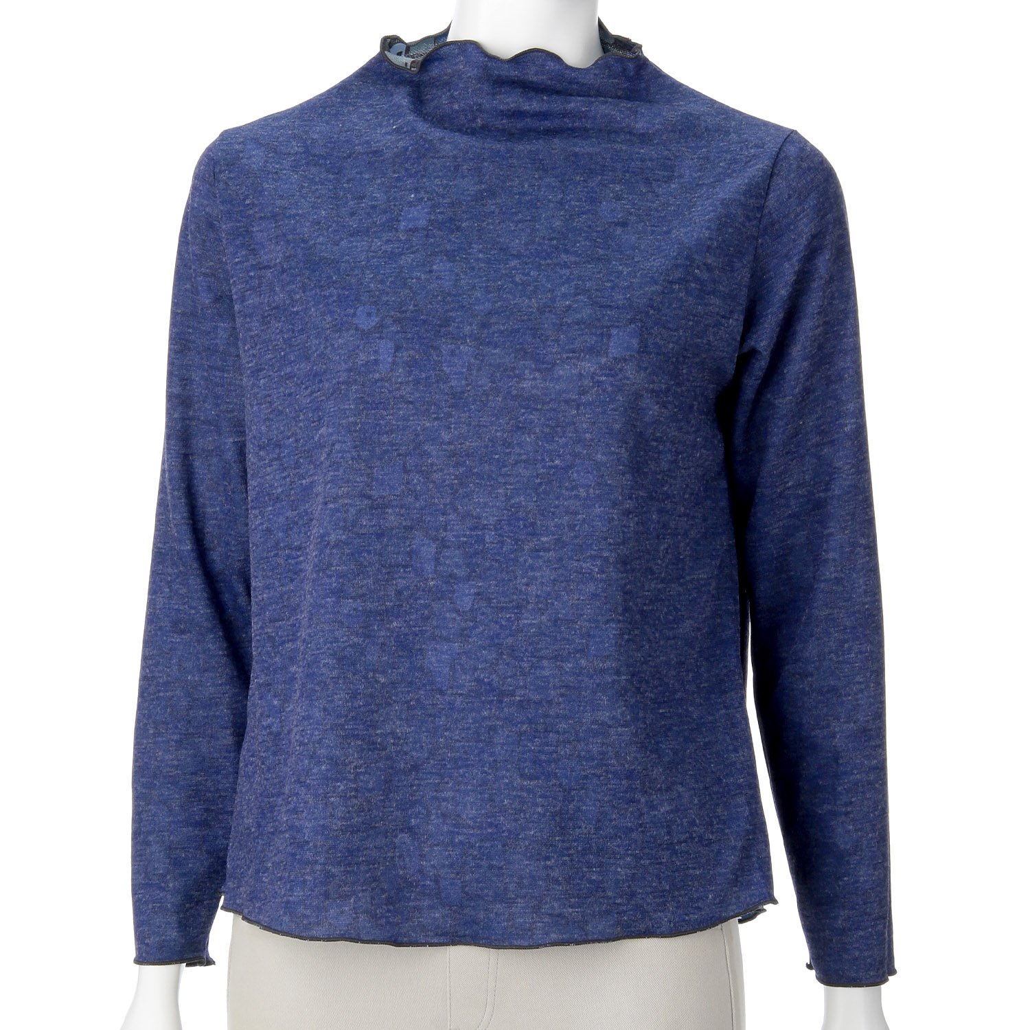 リバーシブルプリントボトルネックプルオーバー - 画像9