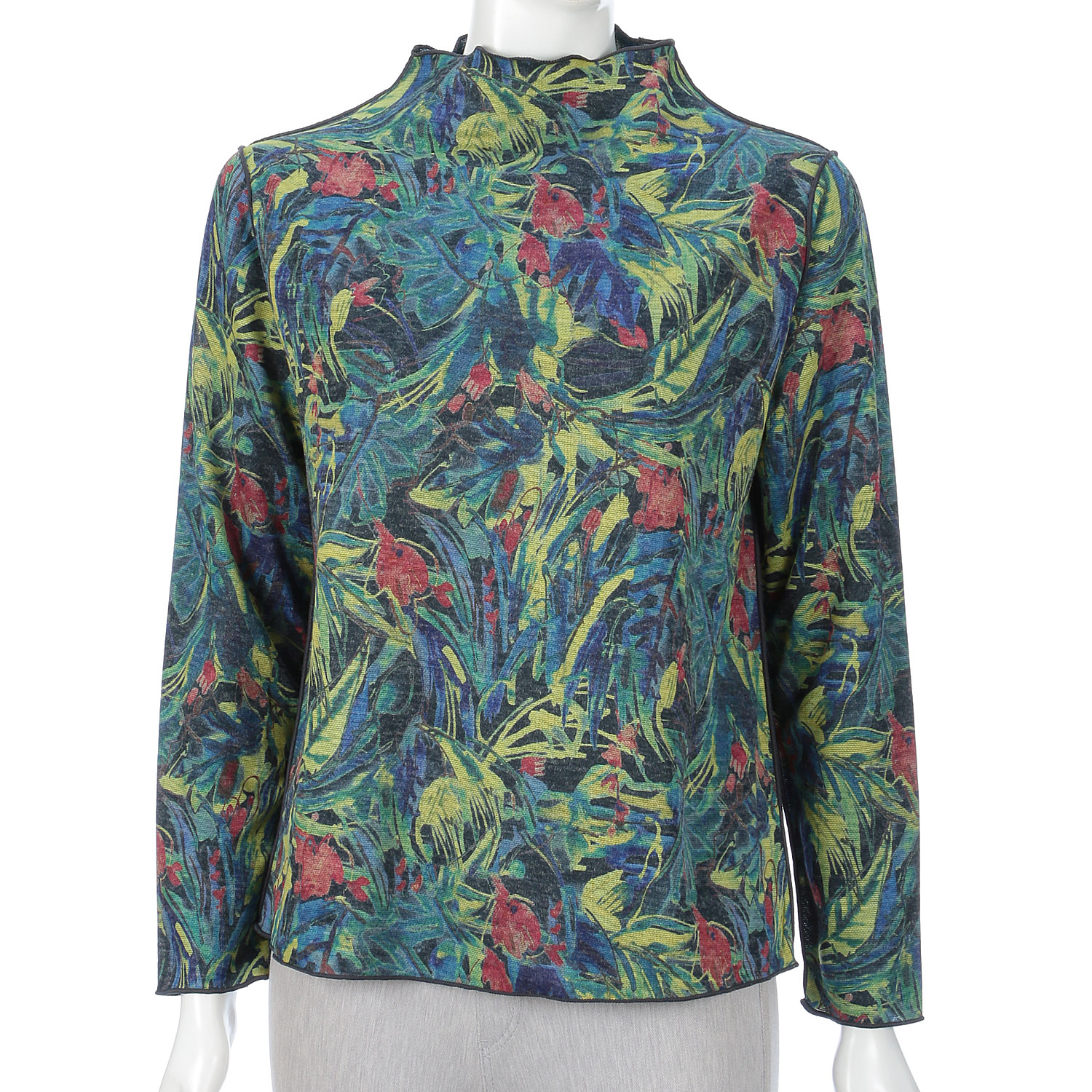 リバーシブルボトルネックプリントプルオーバー - 画像3