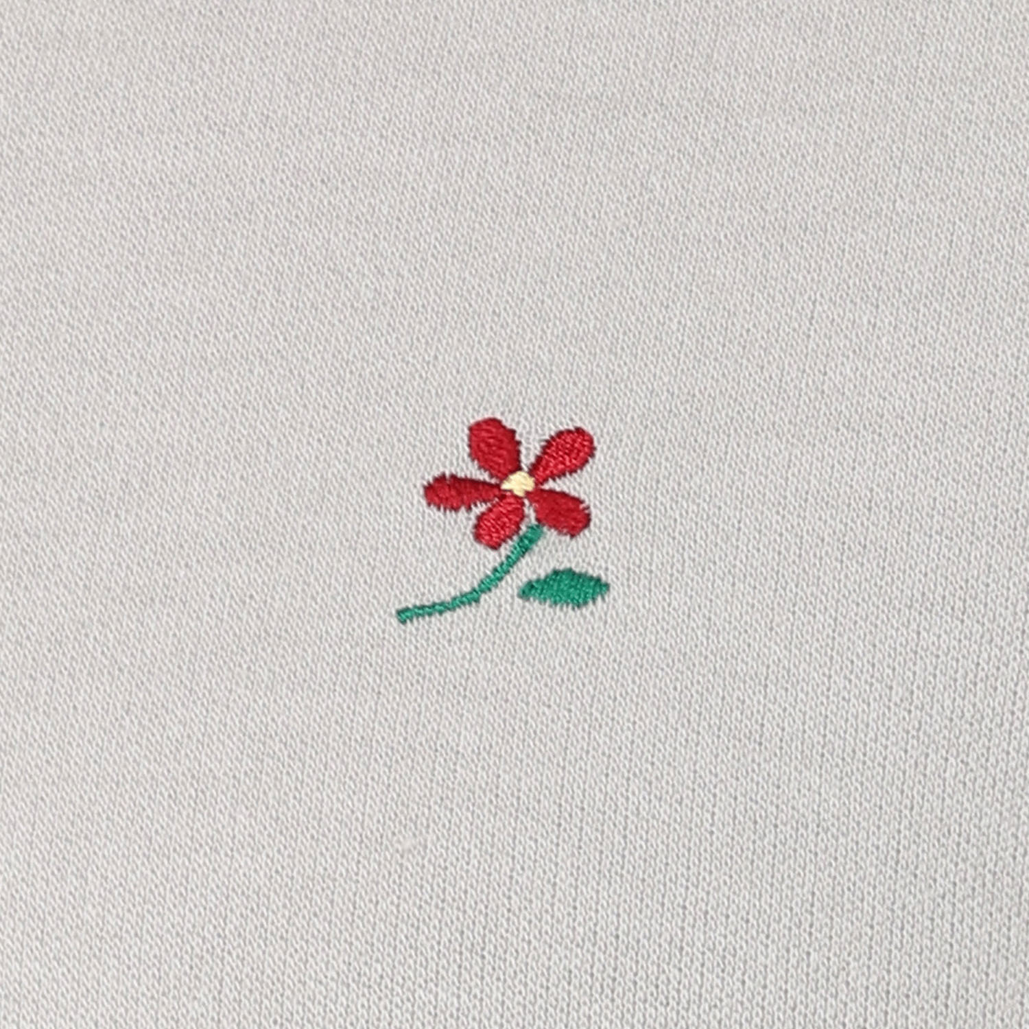 T’BIS STUDIO 長袖ダブルフェイス花刺繍ポロシャツ - 画像6