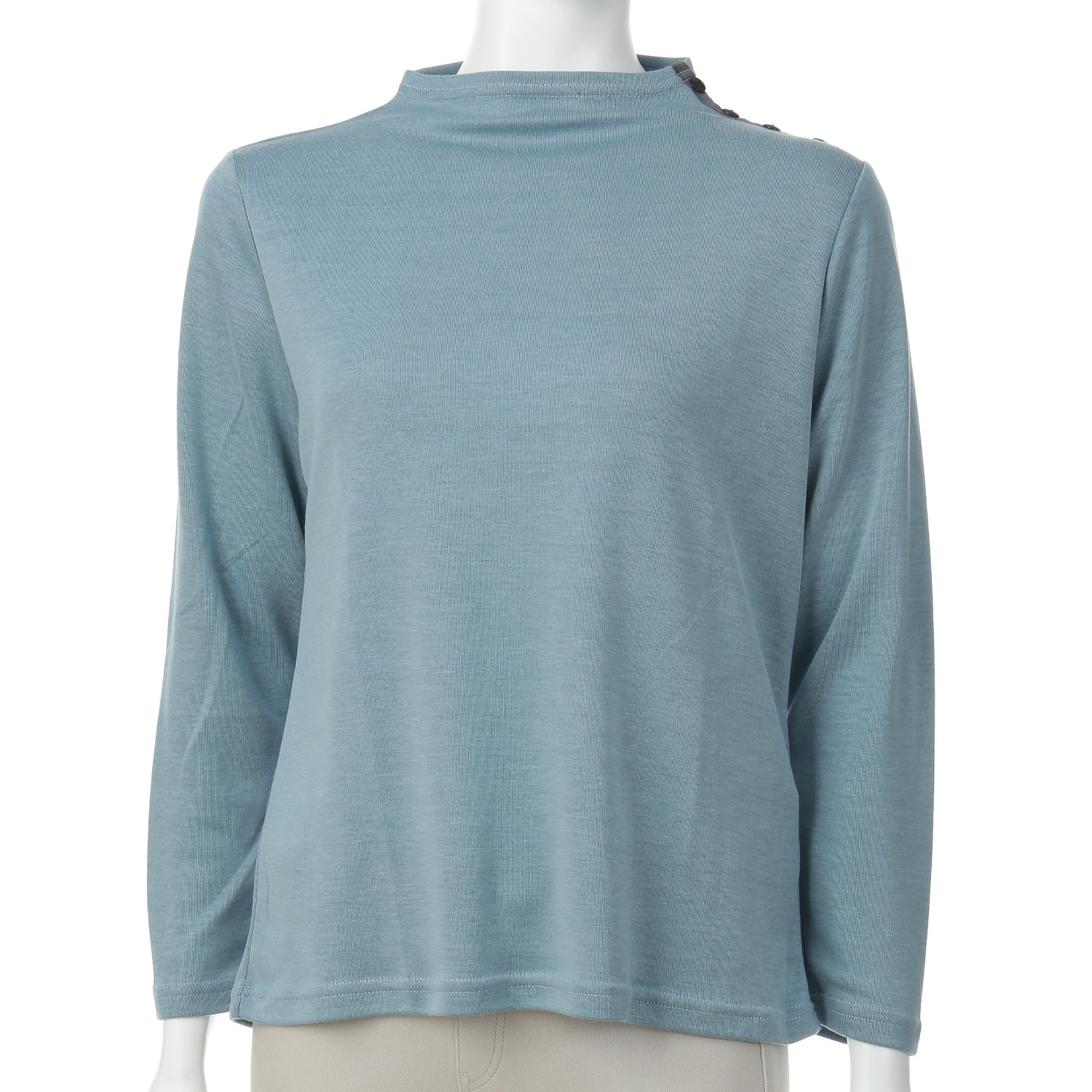 ボトルネック肩ボタン付きプルオーバー - 画像5