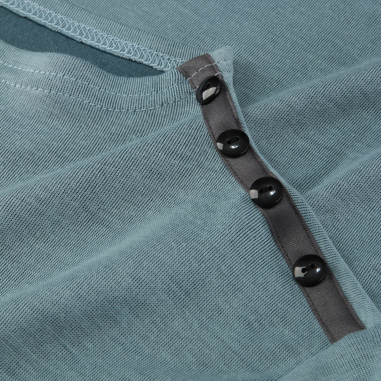 ボトルネック肩ボタン付きプルオーバー - 画像7