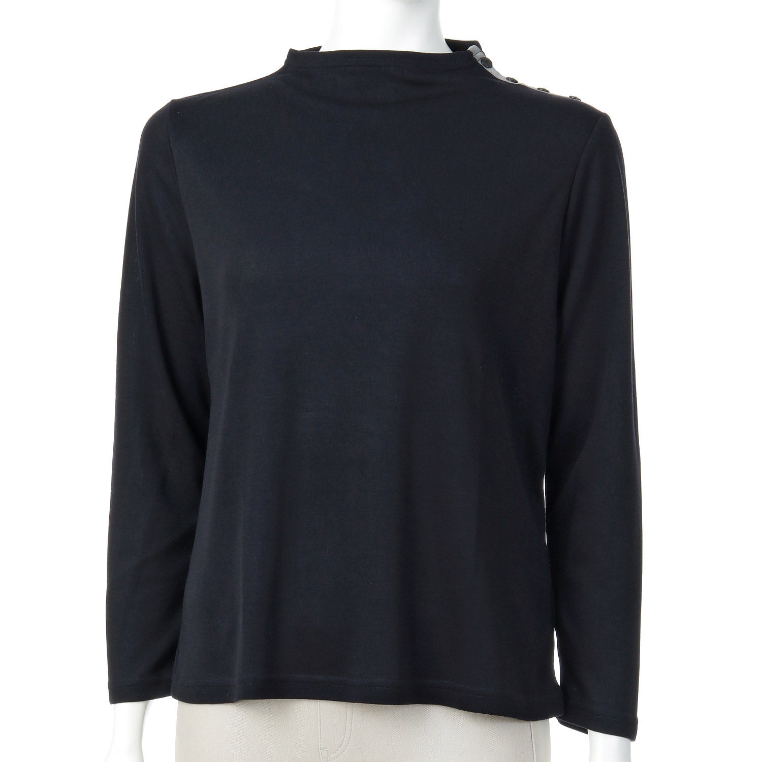 ボトルネック肩ボタン付きプルオーバー - 画像8