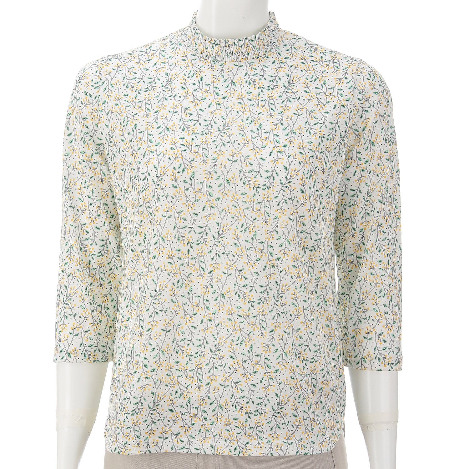 SZ天竺プリントシャーリング衿七分袖 - 画像1