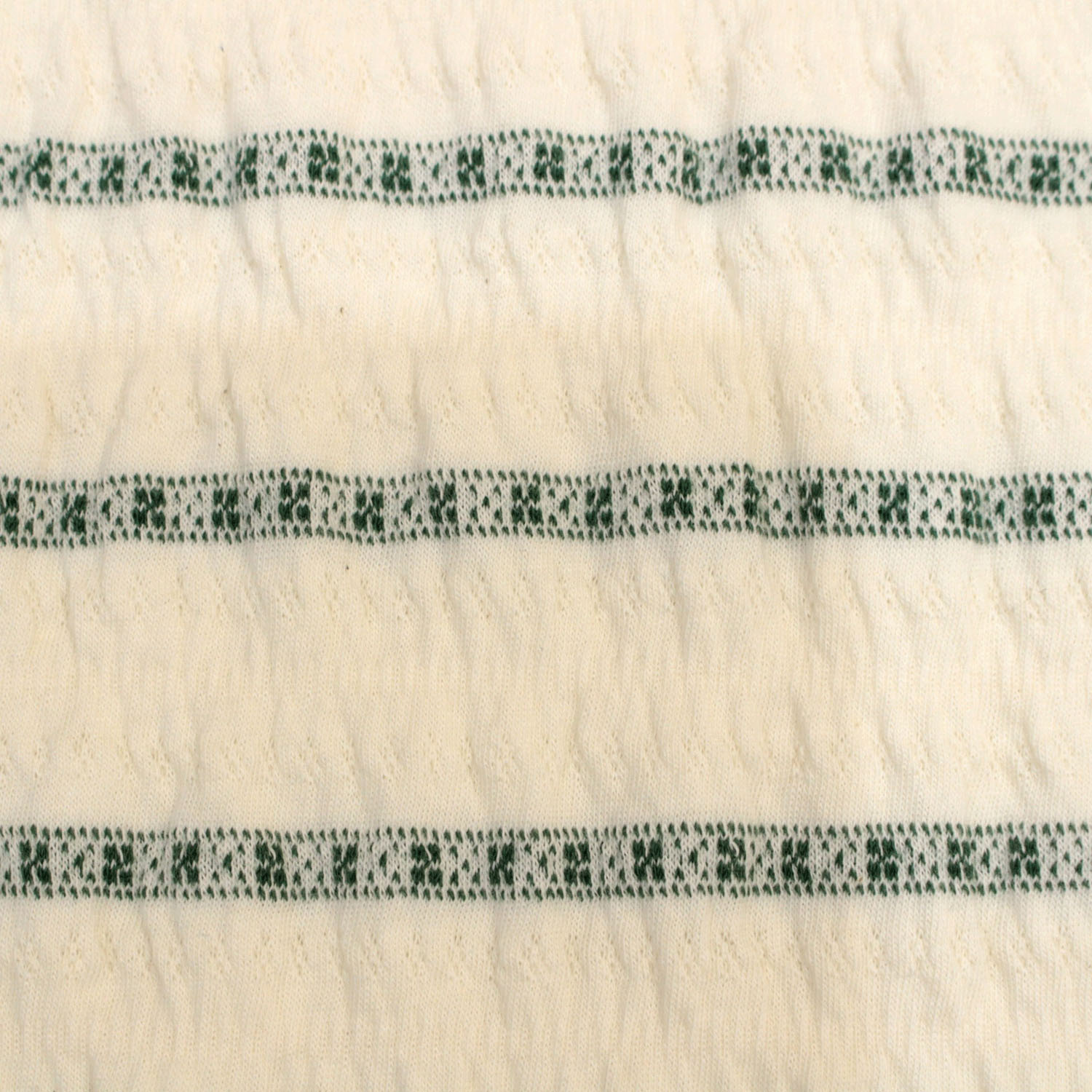 T’BIS STUDIO  シャーリングジャカードクローバー柄5分袖Tシャツ - 画像4