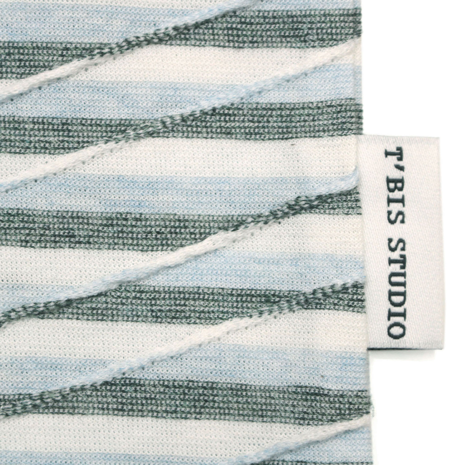 T’BIS STUDIO 斜めタックボーダー5分袖ポロシャツ - 画像11