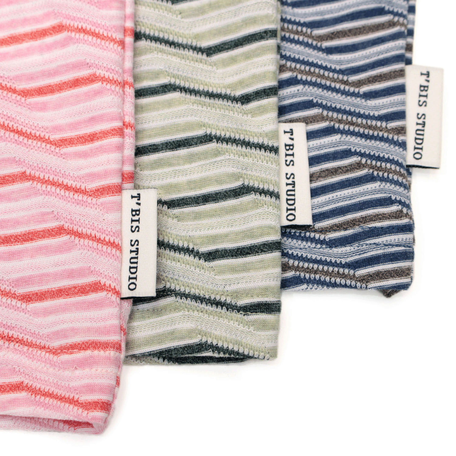 T’BIS STUDIO ギザギザ波々タックボーダー5分袖ポロシャツ - 画像27