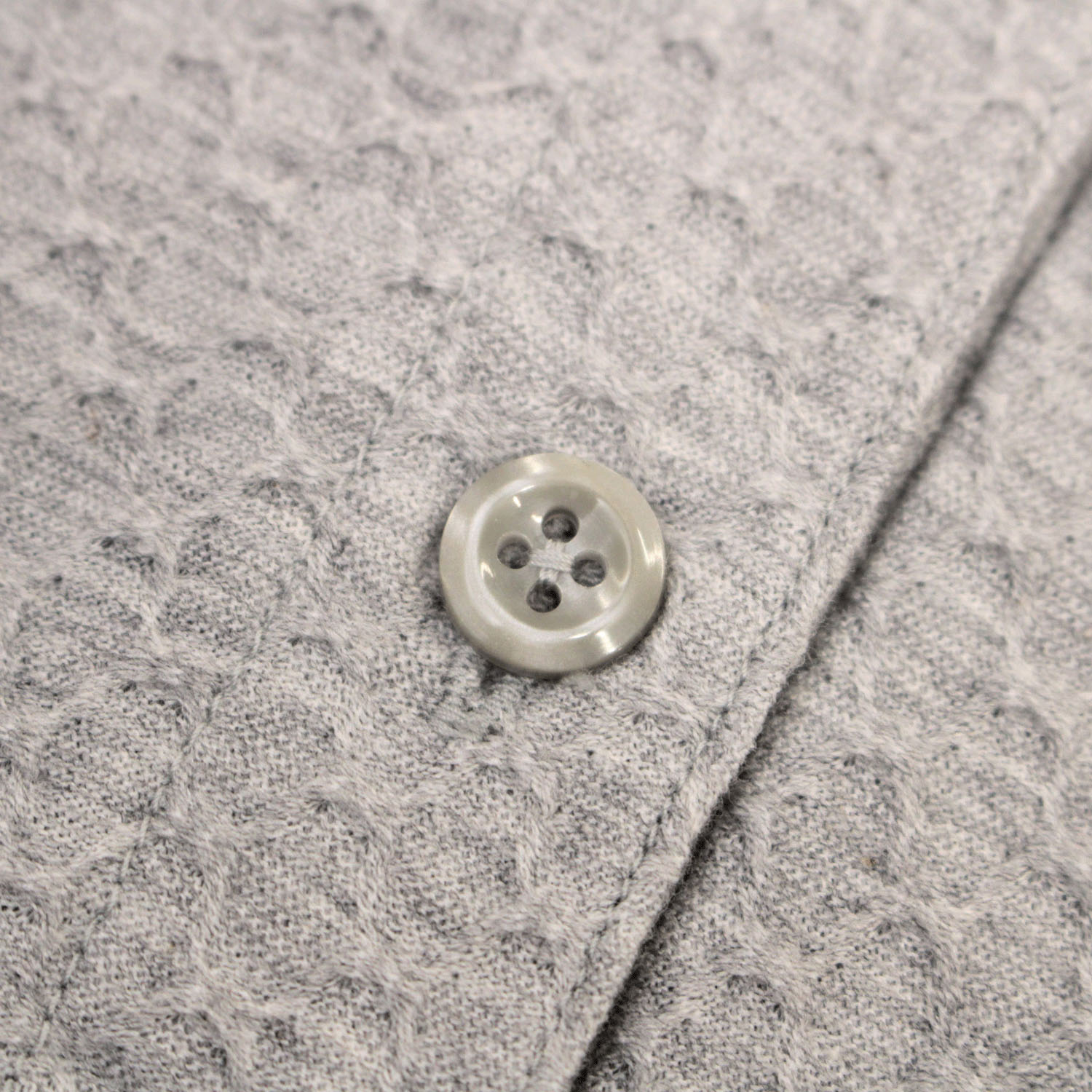 T’BIS STUDIO 網柄ジャカード七分袖ポロシャツ - 画像2